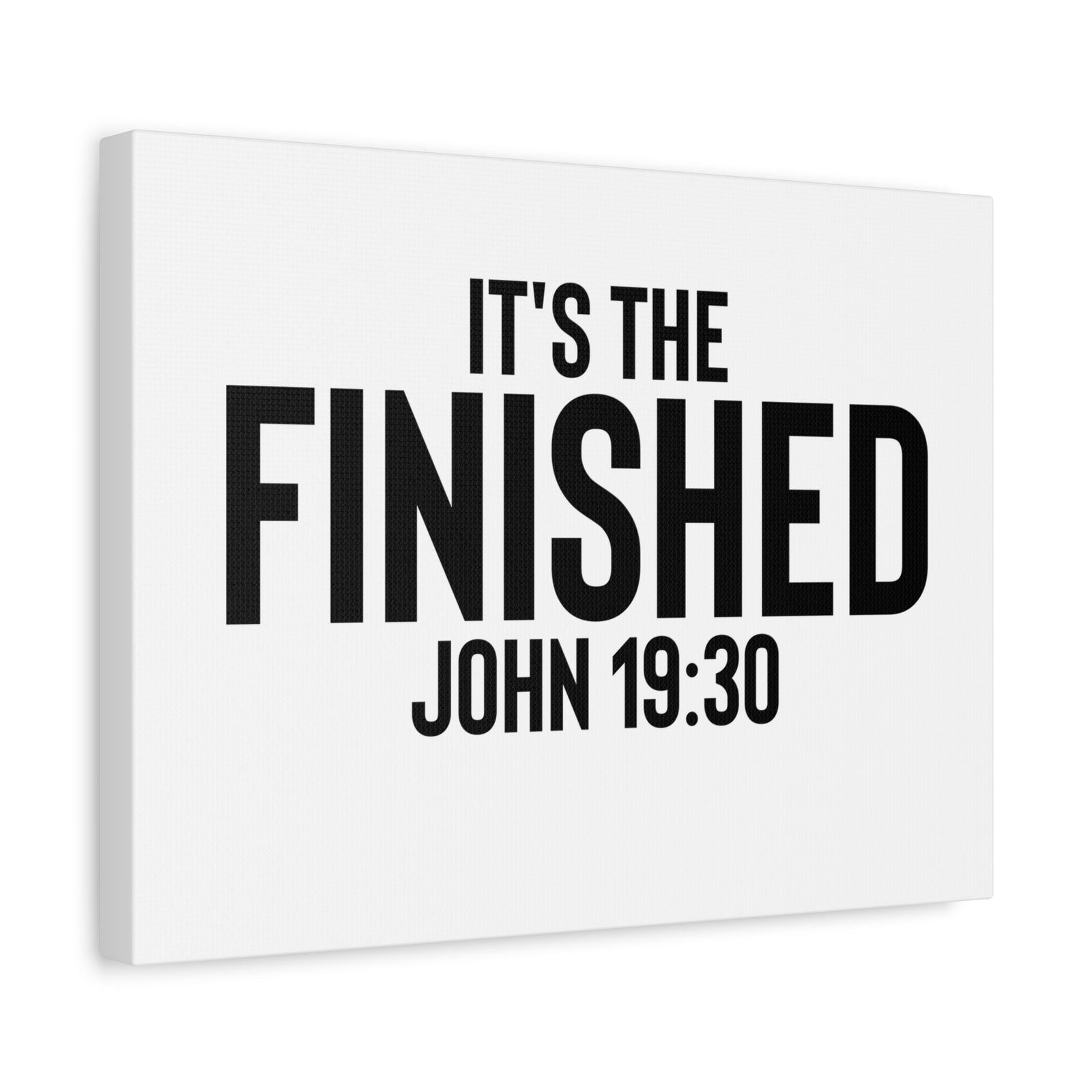 Scripture Canvas It's The Finished John 19:30 Christian Wall Art Bible Verse Print Ready to Hang-Express Your Love Gifts