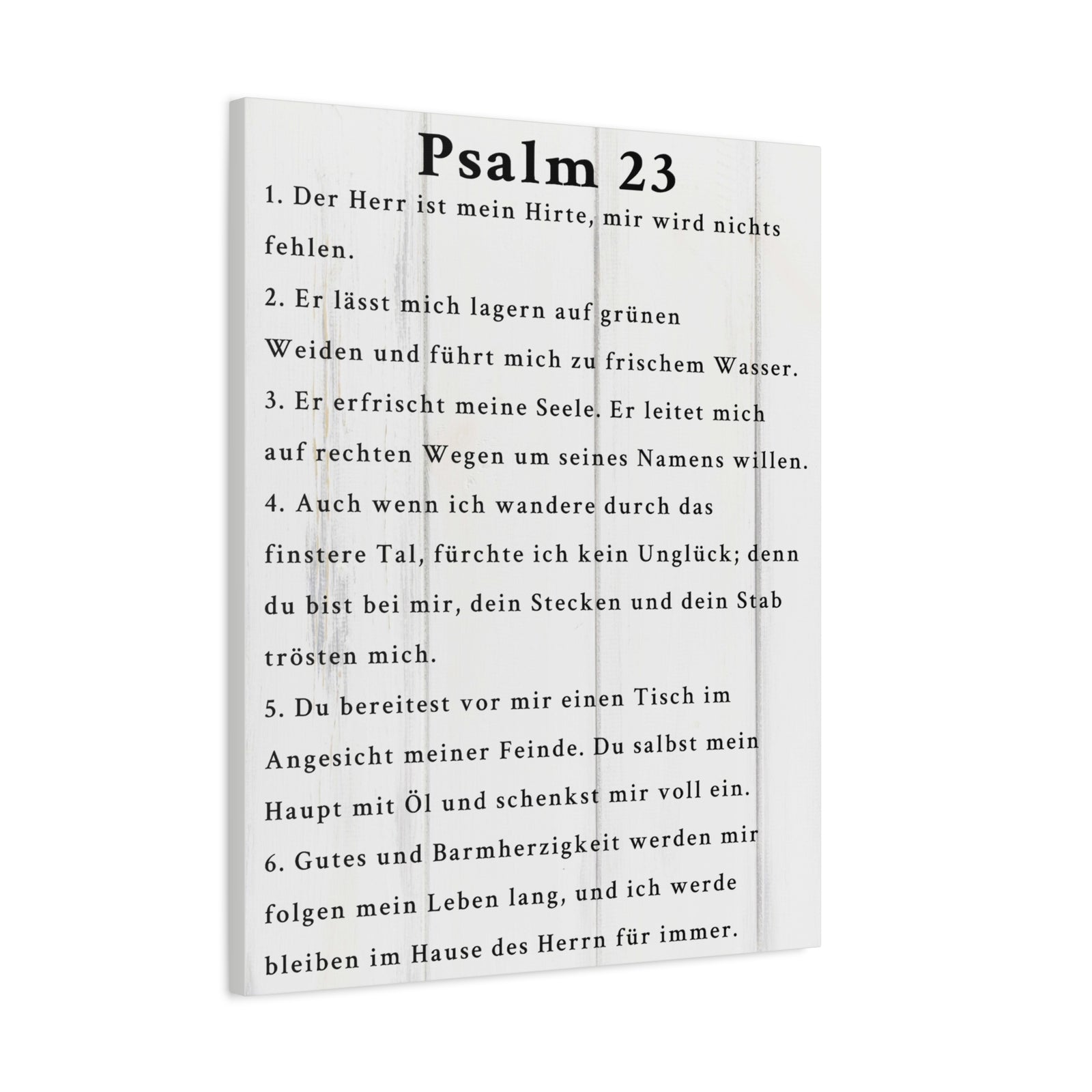 Scripture Walls Psalm 23 German Der Herr ist mein Hirte White Bible Verse Canvas Christian Wall Art Ready to Hang Unframed-Express Your Love Gifts