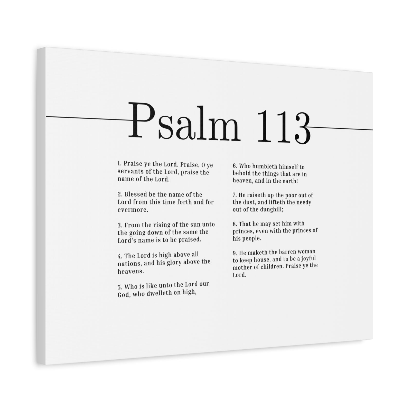 Scripture Canvas Servants Of The Lord Psalm 113 Christian Wall Art Bible Verse Print Ready to Hang-Express Your Love Gifts