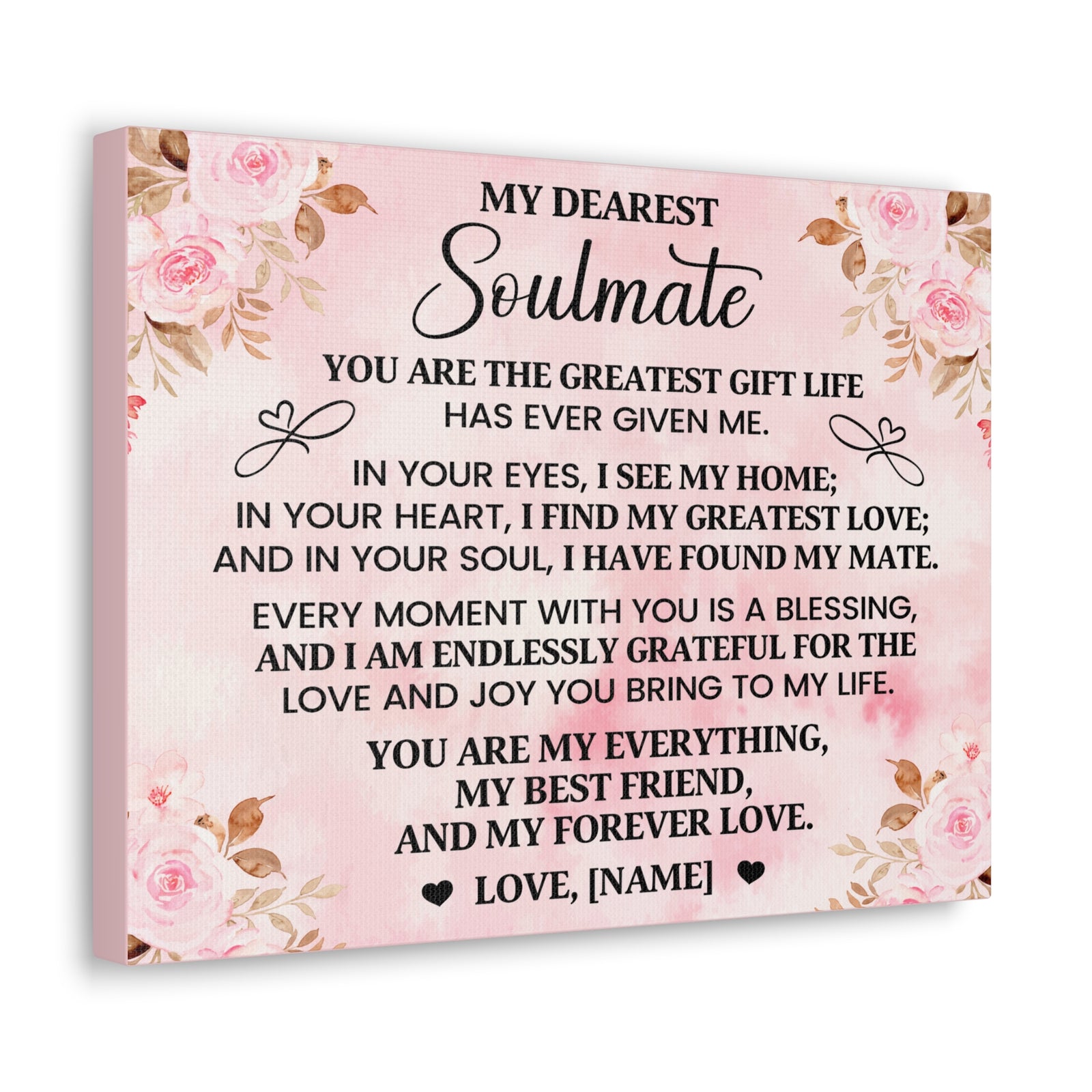 Personalized You Are The Greatest Gift Romantic Inspirational Print Ready to Hang Artwork Unframed-Express Your Love Gifts