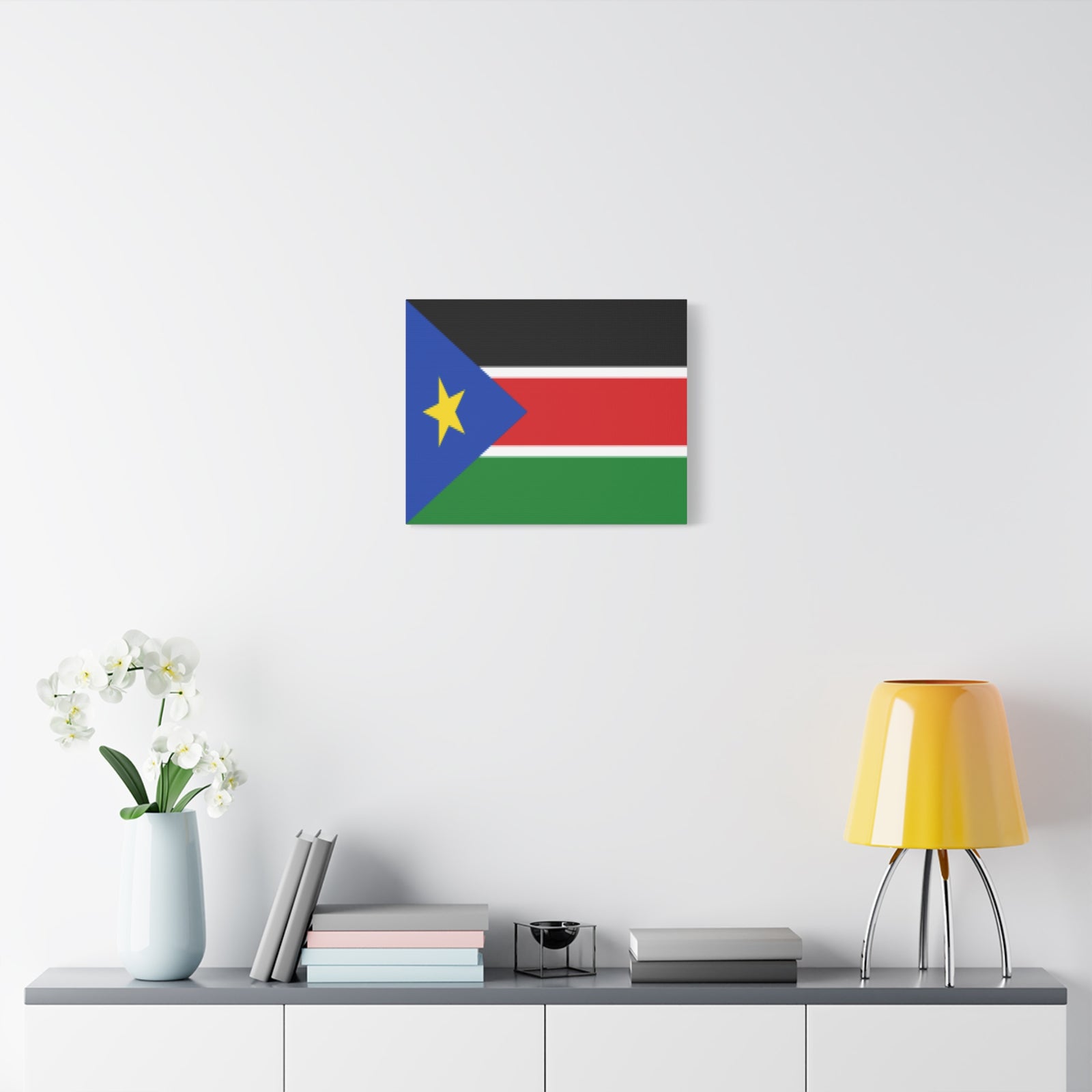 South Sudan Country Flag Canvas Vibrant Wall Art Unframed Home Decor-Express Your Love Gifts