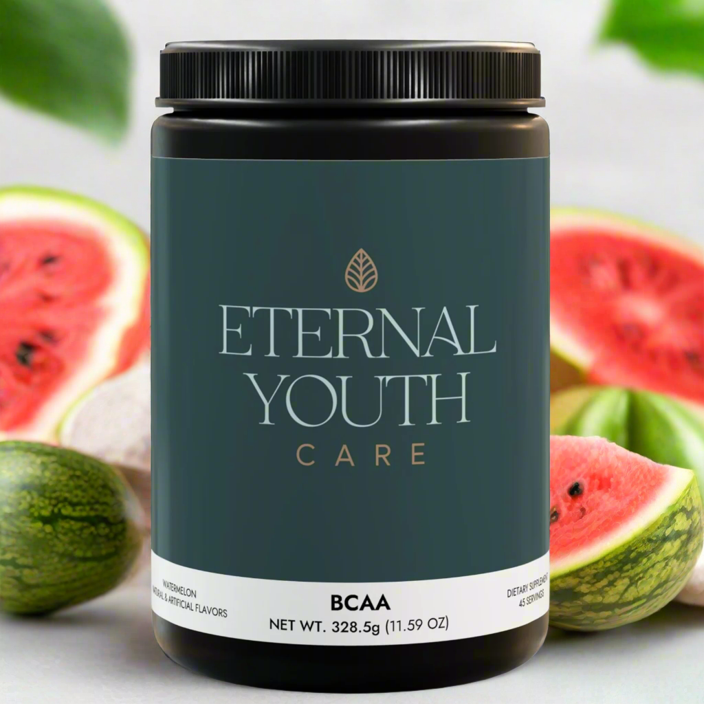 Eternal Youth Care BCAA Supplement – Watermelon Flavor | Muscle Recovery & Performance | Non-GMO, Corn-Free (325g | 45 Servings)-Express Your Love Gifts
