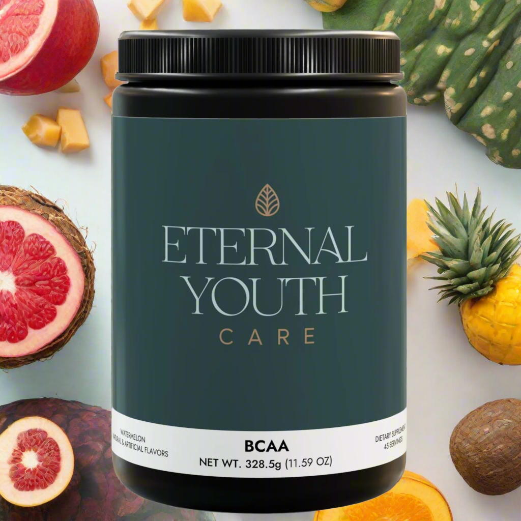 Eternal Youth Care BCAA Supplement – Watermelon Flavor | Muscle Recovery & Performance | Non-GMO, Corn-Free (325g | 45 Servings)-Express Your Love Gifts