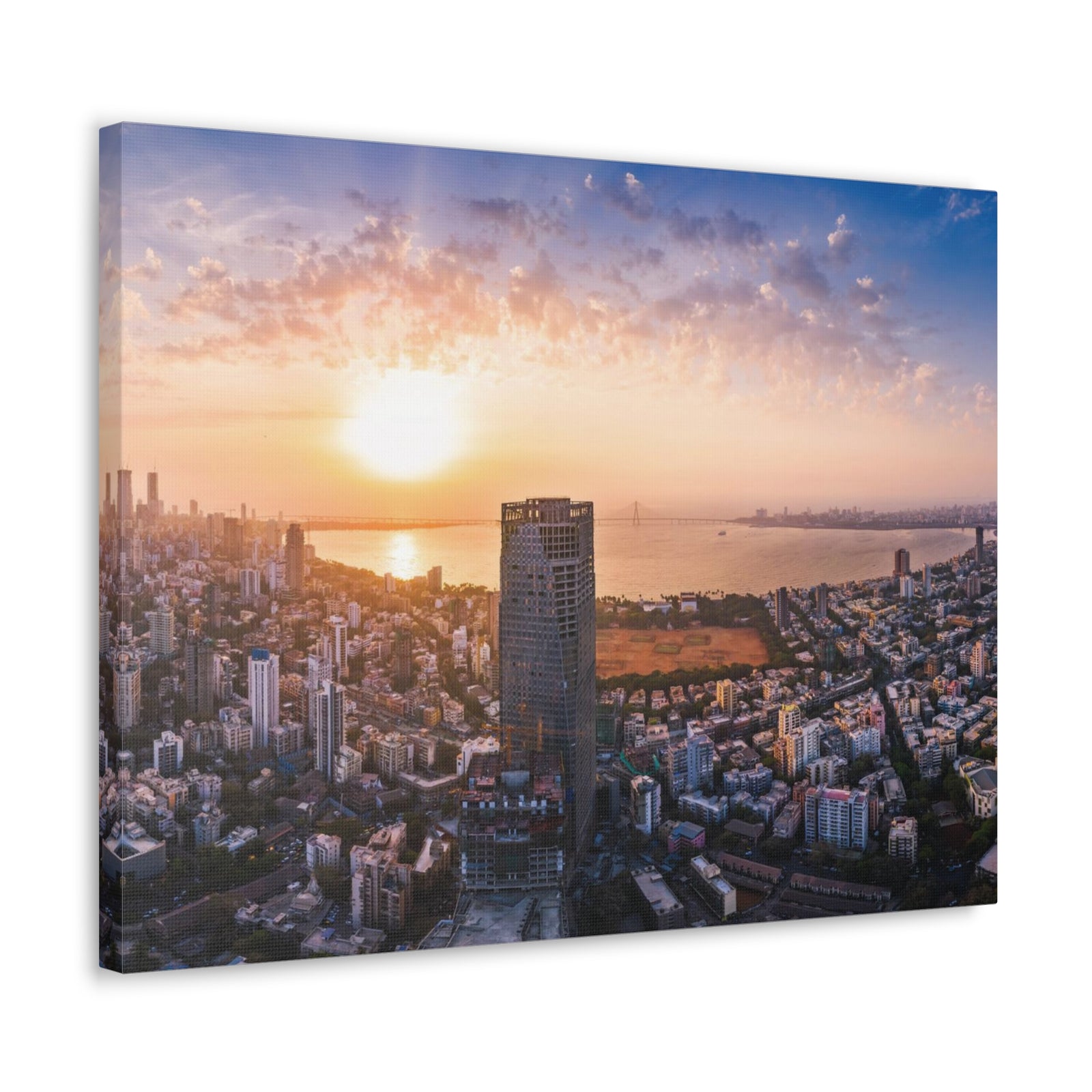 Mumbai Daytime Skyline Canvas Artwork High-Quality Breathtaking Stunning Cityscape for Home Decor Ready to Hang-Express Your Love Gifts