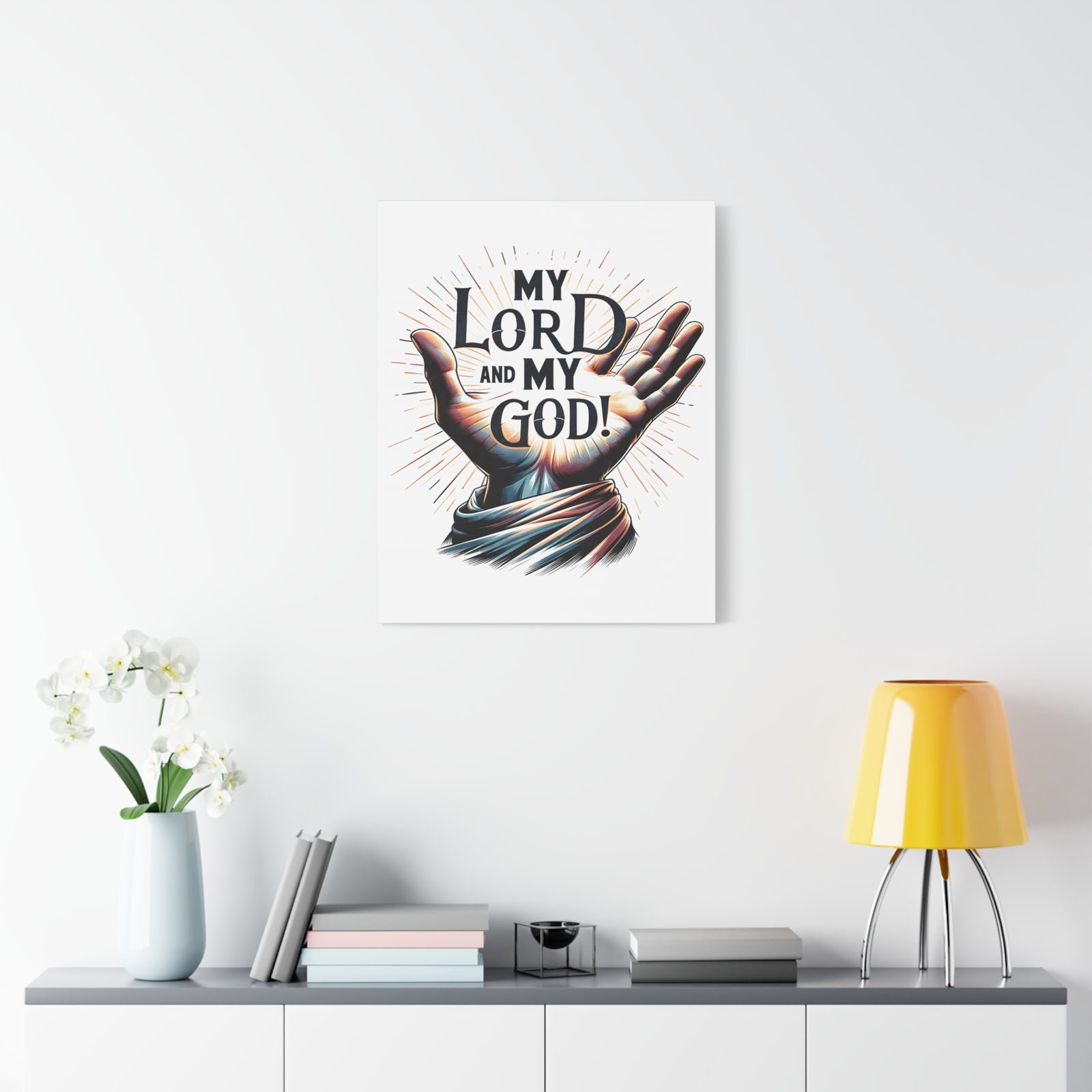 Scripture Walls John 20:28 My Lord and My God! Bible Verse Canvas Christian Wall Art Ready to Hang Unframed-Express Your Love Gifts
