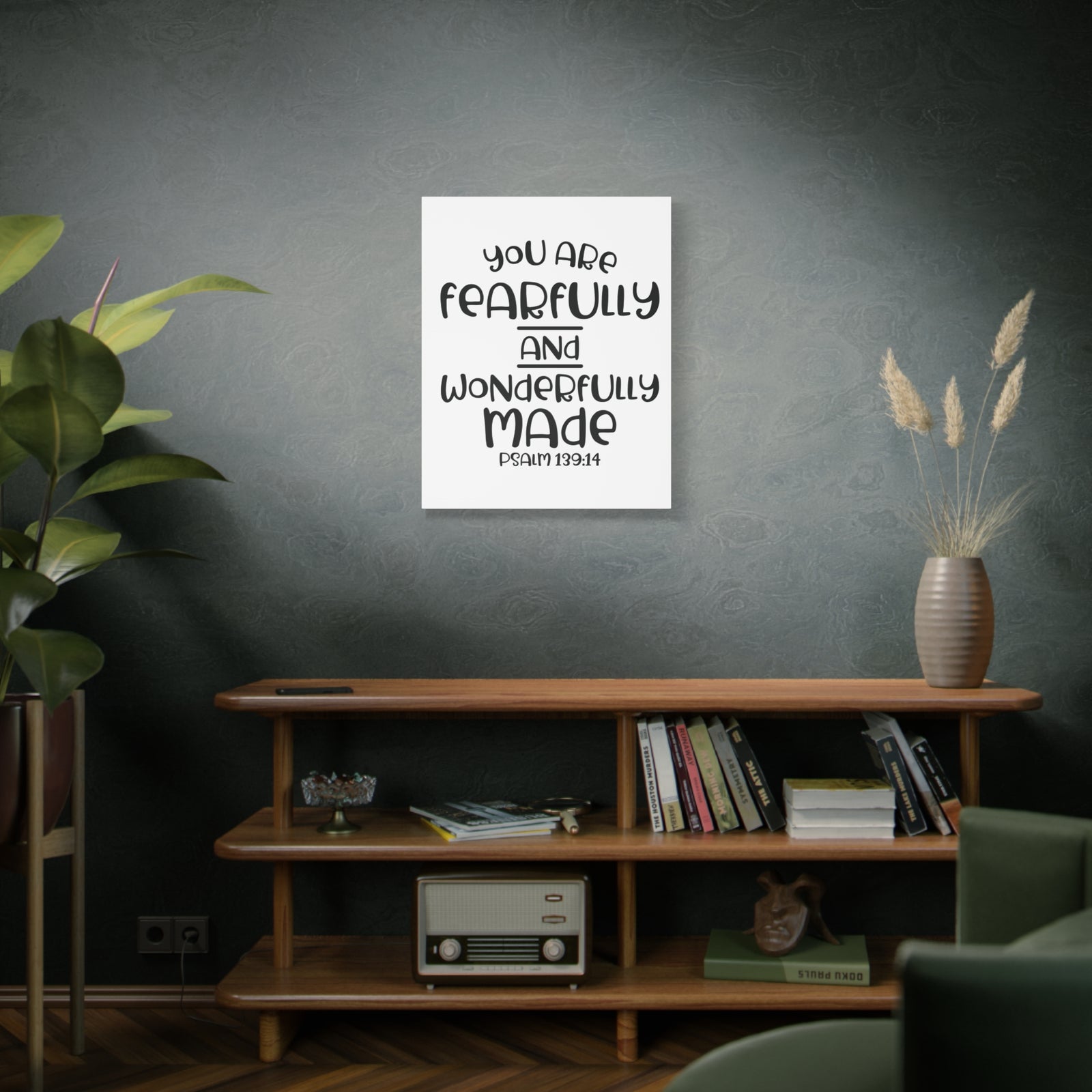 Scripture Canvas You Are Fearfully Psalm 139:14 Christian Wall Art Bible Verse Print Ready to Hang-Express Your Love Gifts