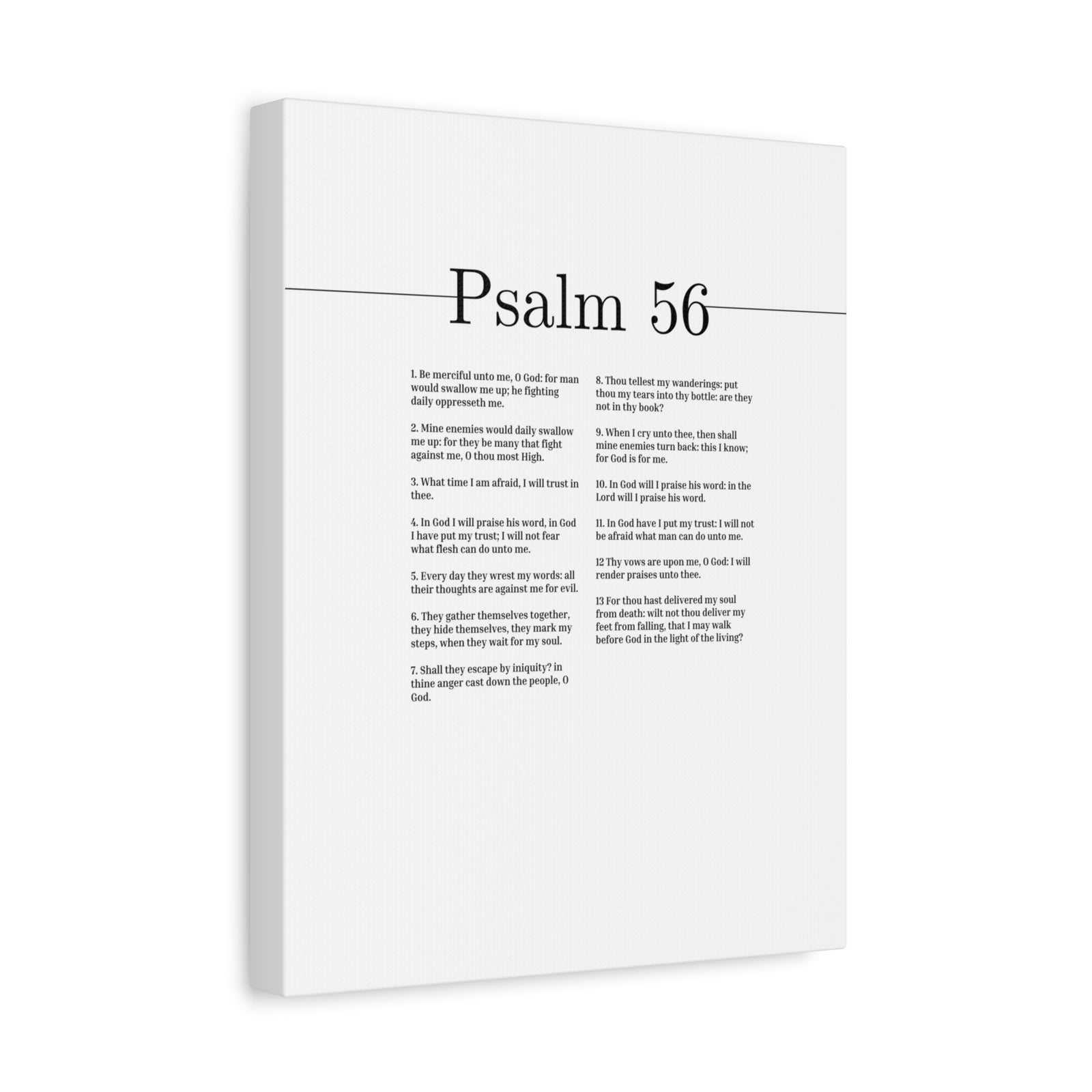 Scripture Canvas O Thou Most High Psalm 56 Christian Wall Art Bible Verse Print Ready to Hang-Express Your Love Gifts