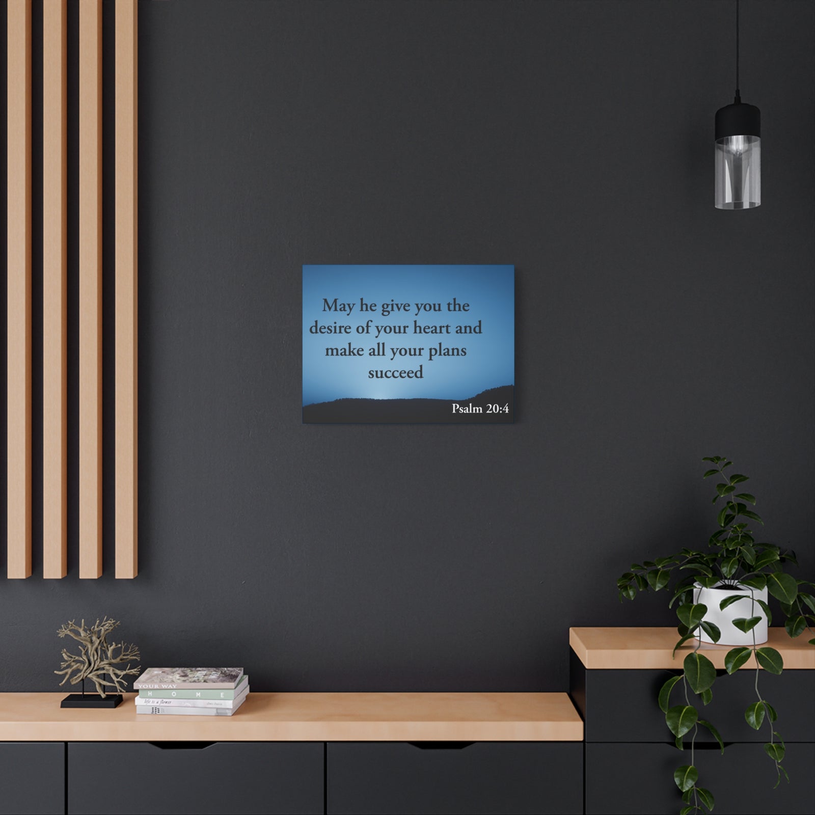 Scripture Walls Desire Of Your Heart Psalm 20:4 Bible Verse Canvas Christian Wall Art Ready to Hang-Express Your Love Gifts