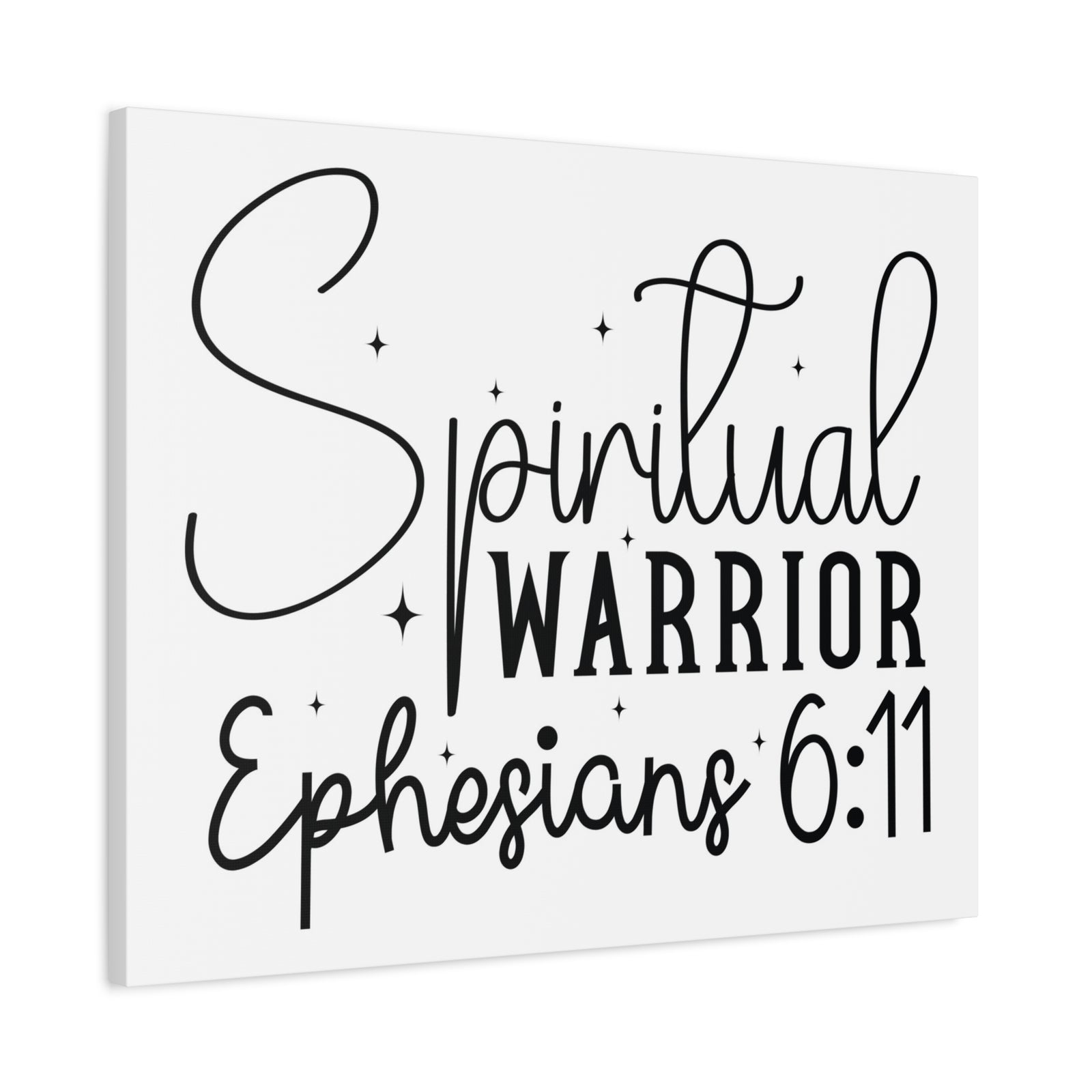 Scripture Walls Ephesians 6:11 A Spiritual Warrior Bible Verse Canvas Christian Wall Art Ready to Hang Unframed-Express Your Love Gifts