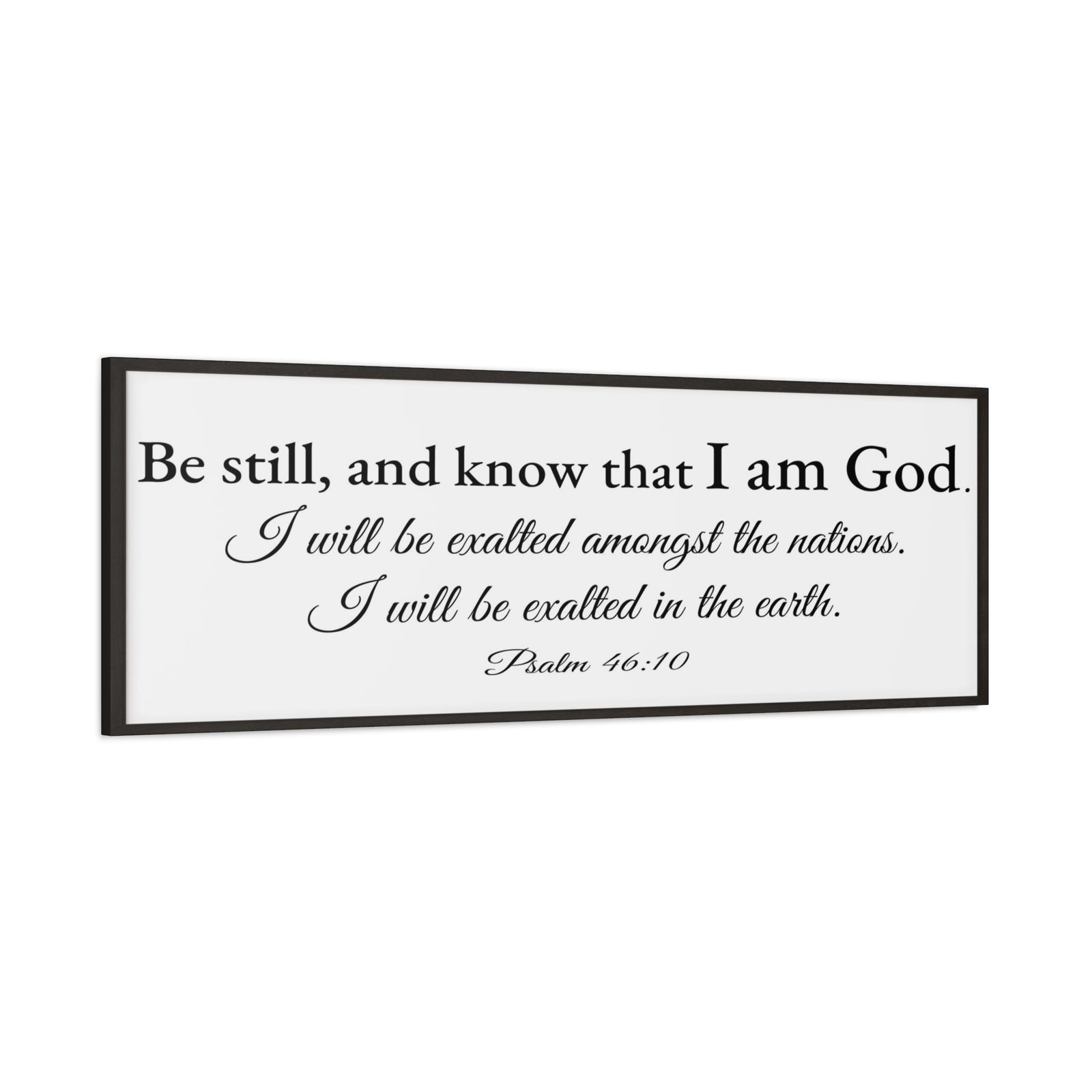 Scripture Walls Psalm 46:10 White Bible Verse Canvas Christian Wall Art Ready to Hang Unframed-Express Your Love Gifts
