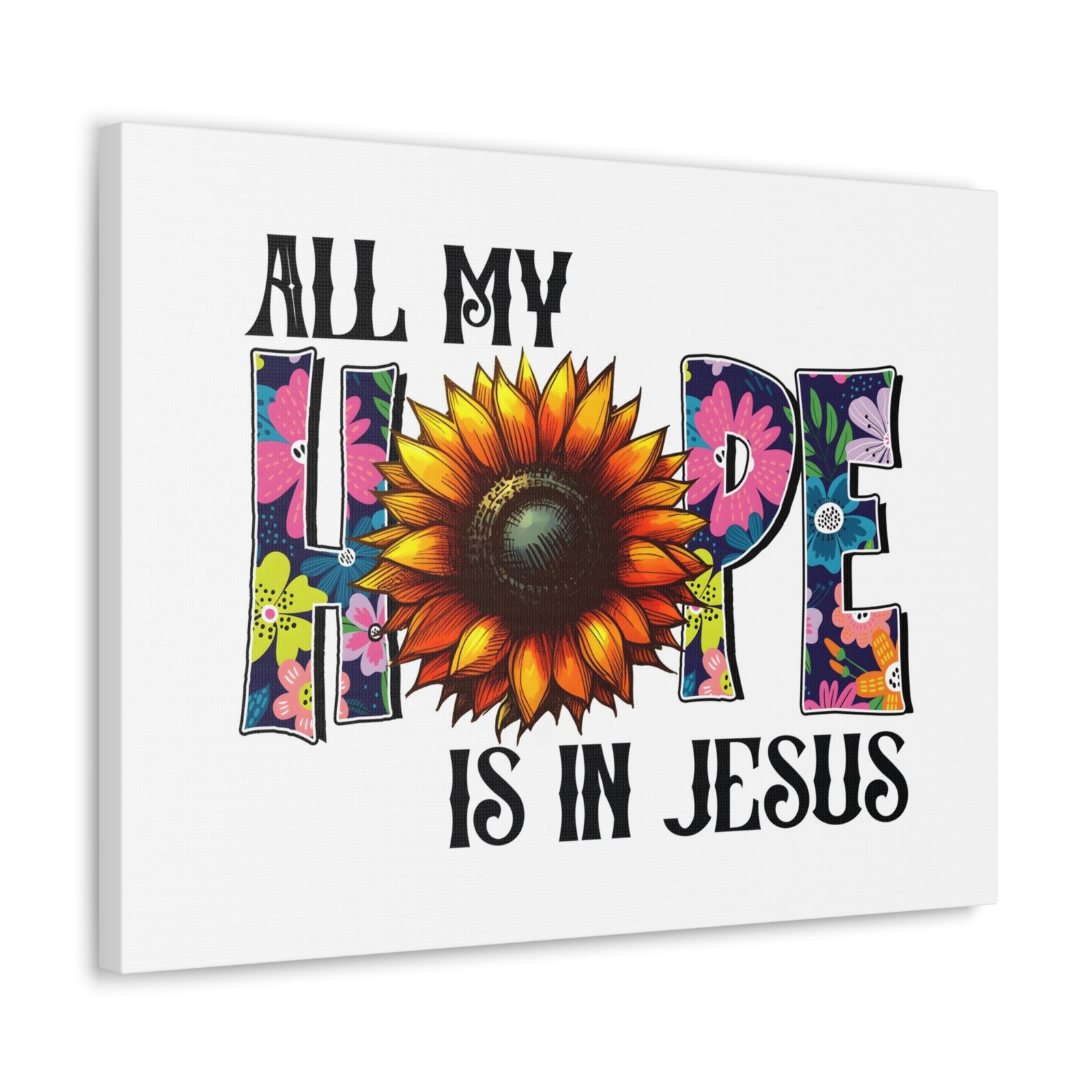 Scripture Walls My Hope is Jesus Bible Verse Canvas Christian Wall Art Ready to Hang Unframed-Express Your Love Gifts