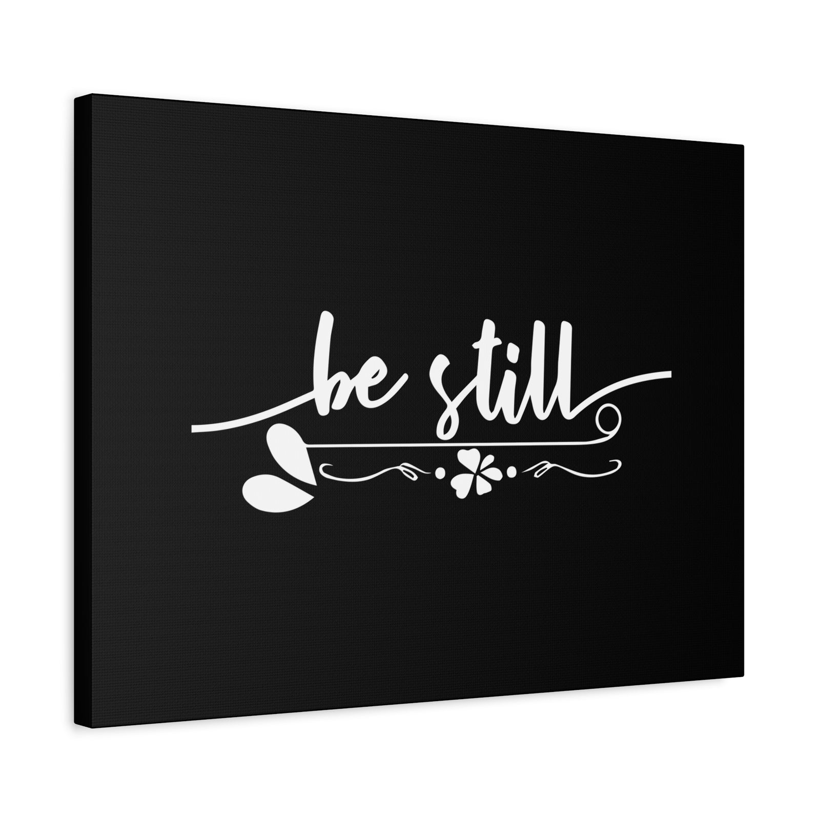 Scripture Canvas Be Still Flower Psalm 46:10 Christian Wall Art Bible Verse Print Ready to Hang-Express Your Love Gifts
