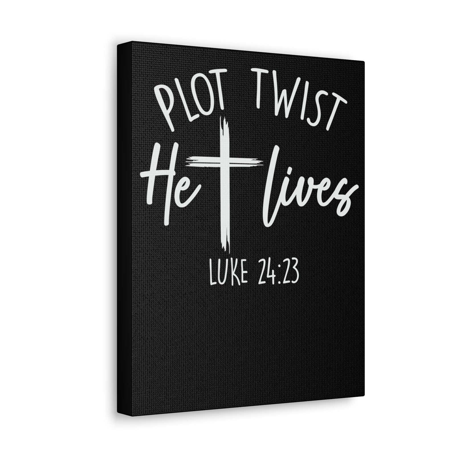 Scripture Walls Luke 24:23 Plot Twist Bible Verse Canvas Christian Wall Art Ready to Hang Unframed-Express Your Love Gifts