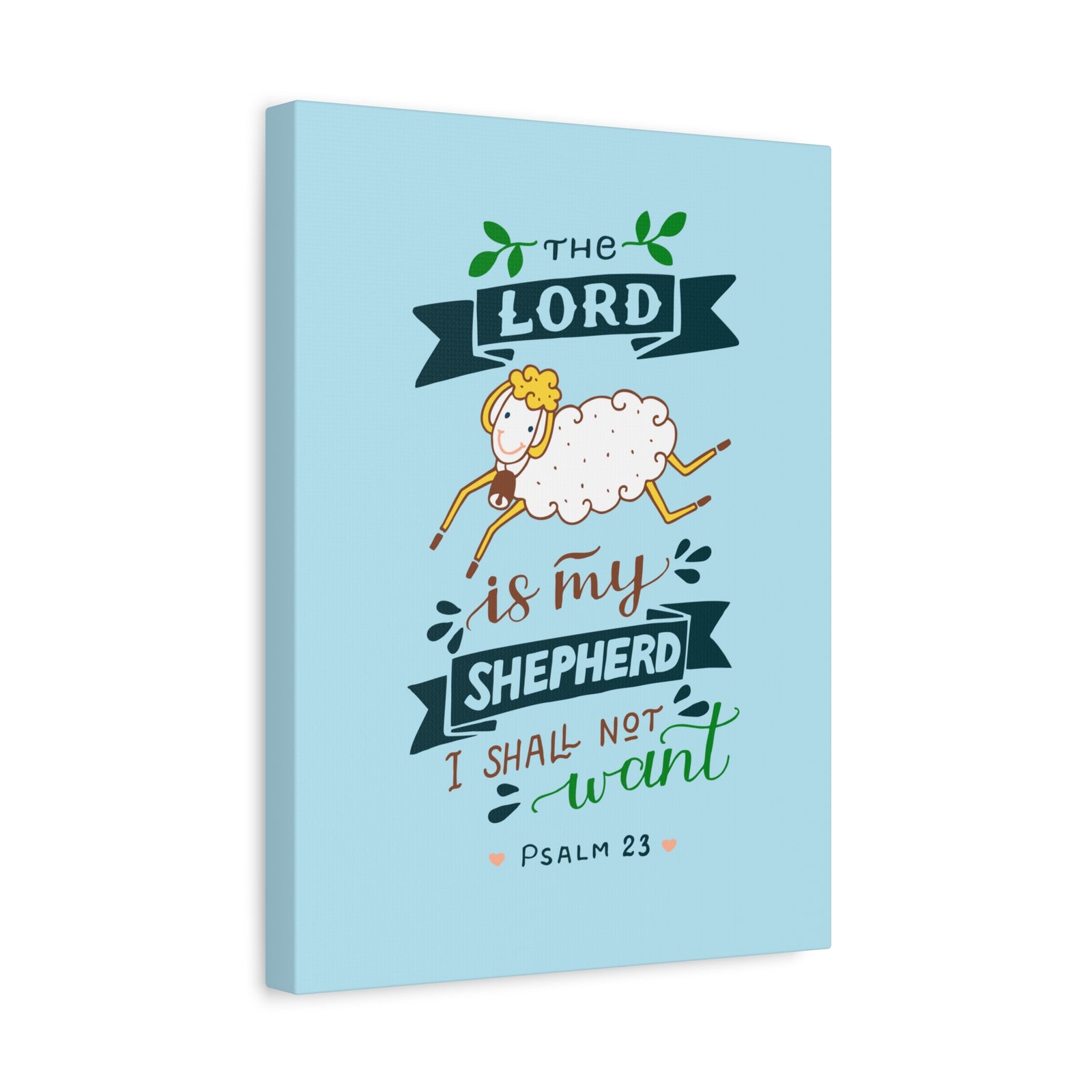Scripture Canvas The Lord Is My Shepherd Psalm 23 Christian Wall Art Bible Verse Print Ready To Hang-Express Your Love Gifts