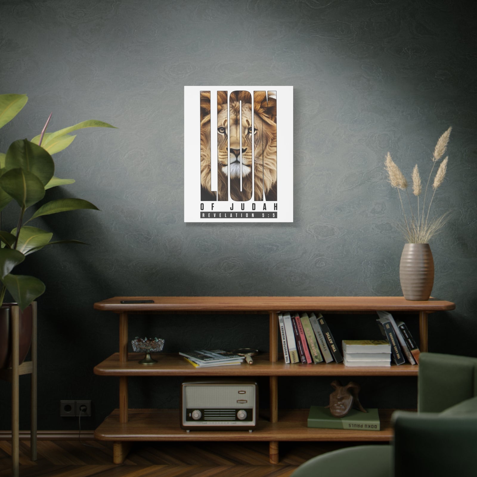 Scripture Walls Revelation 5:5 Lion of Judah Bible Verse Canvas Christian Wall Art Ready to Hang Unframed-Express Your Love Gifts