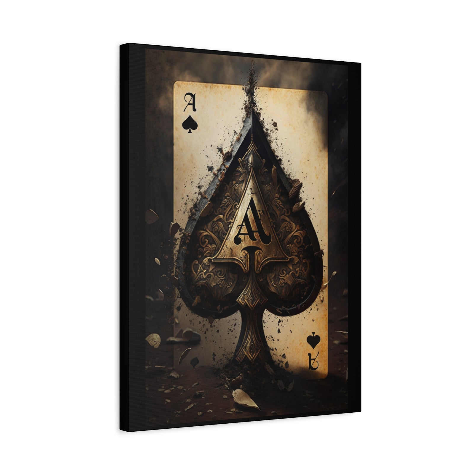 Ace Of Spades Vintage Playing Card Canvas Wall Art for Home Decor Ready-to-Hang-Express Your Love Gifts