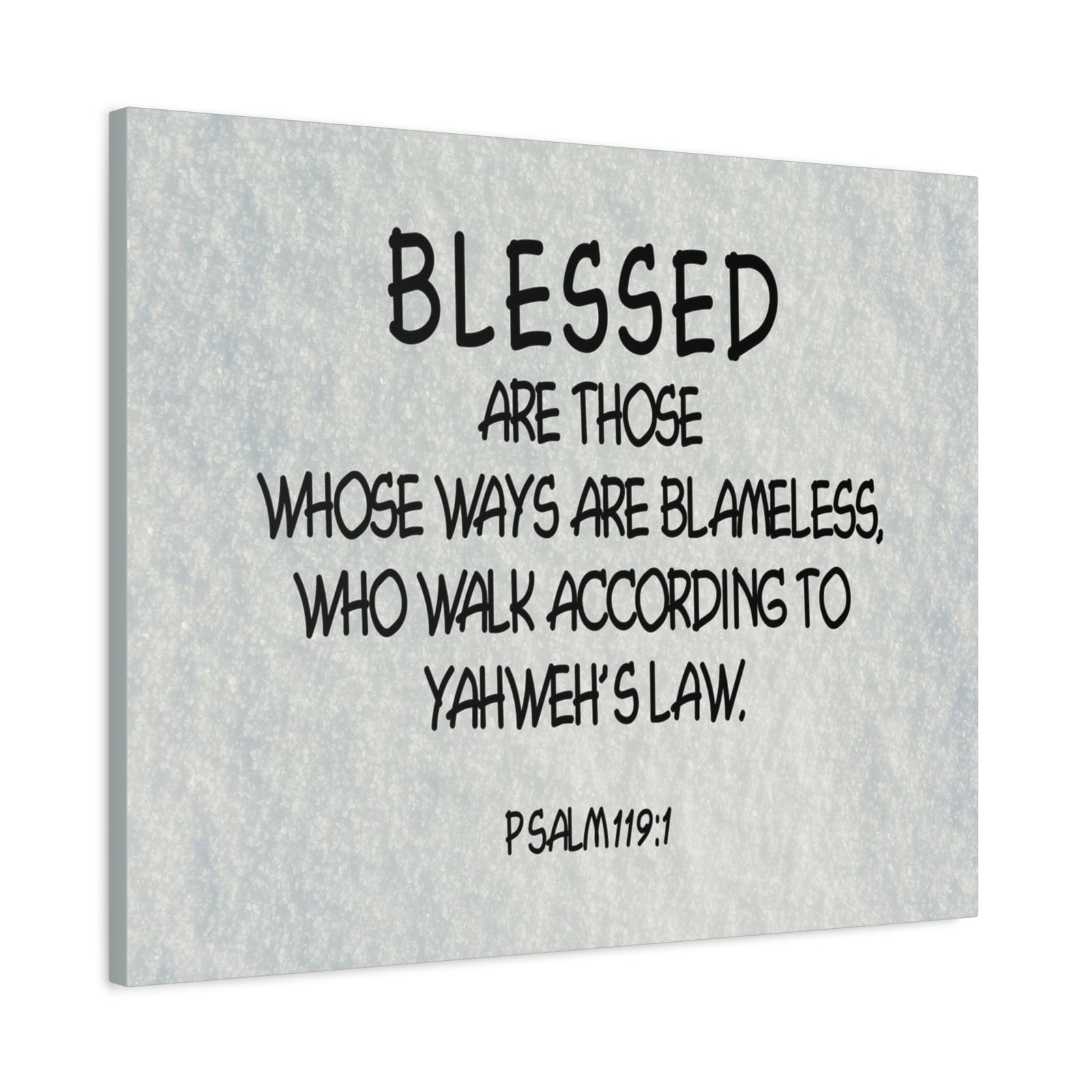Bible Verse Canvas Yahweh's Law Psalm 119:1 Scripture Wall Art Christian Home Decor-Express Your Love Gifts