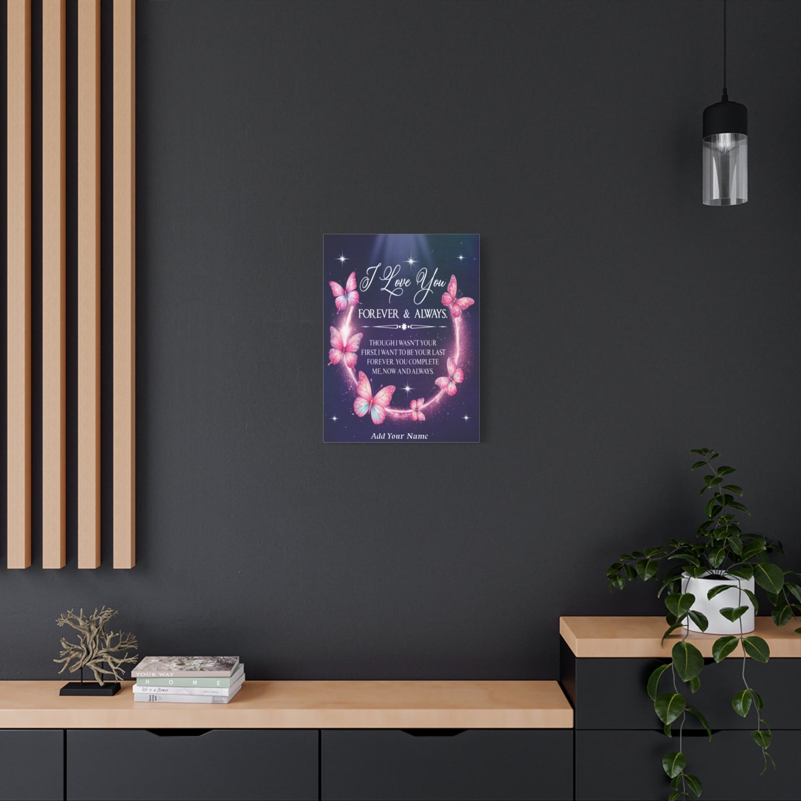 Personalized To My Wife Forever & Always Butterfly Canvas Wall Art – Romantic Gift for Eternal Love-Express Your Love Gifts