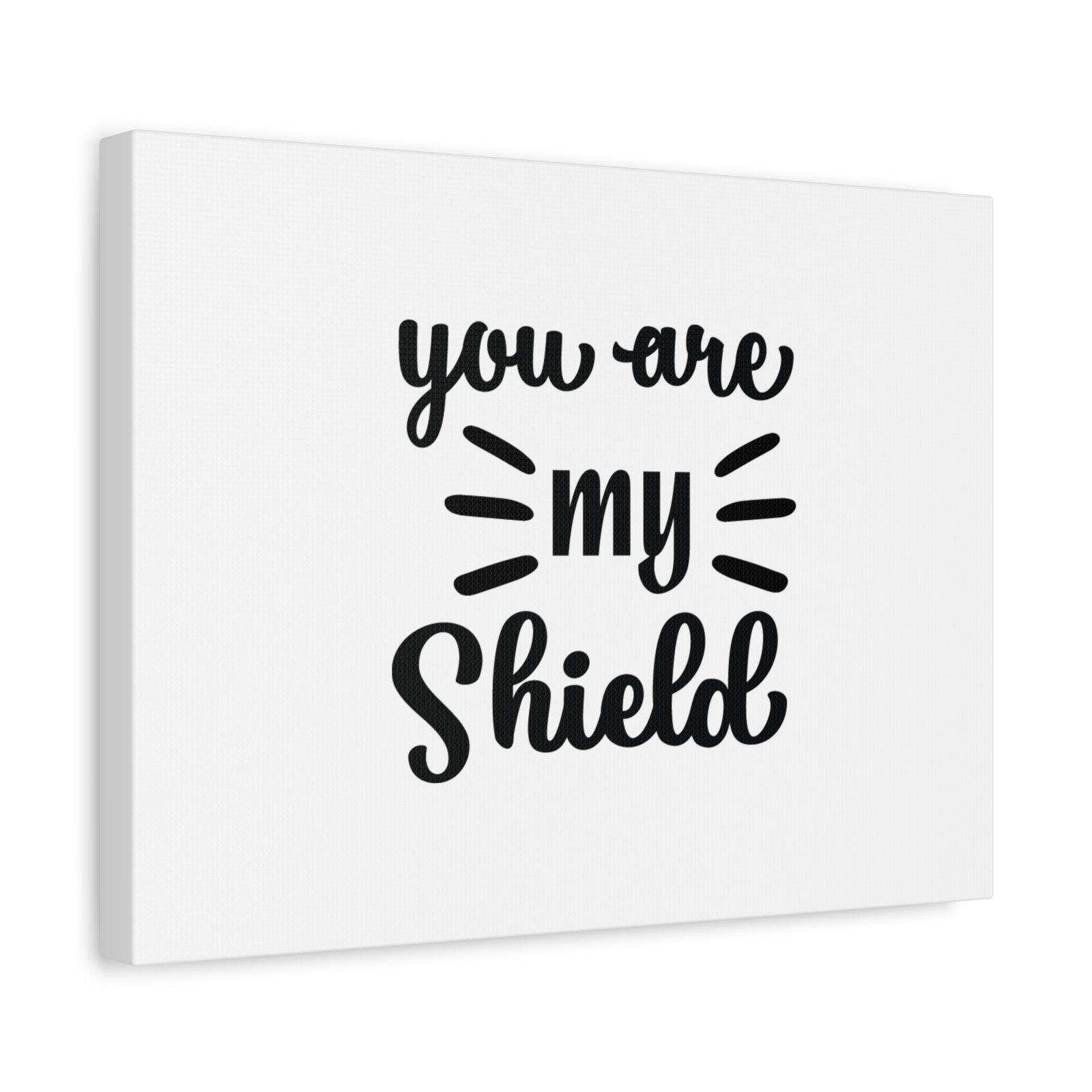 Scripture Canvas You Are My Shield Psalm 3:3 Christian Wall Art Bible Verse Print Ready to Hang-Express Your Love Gifts