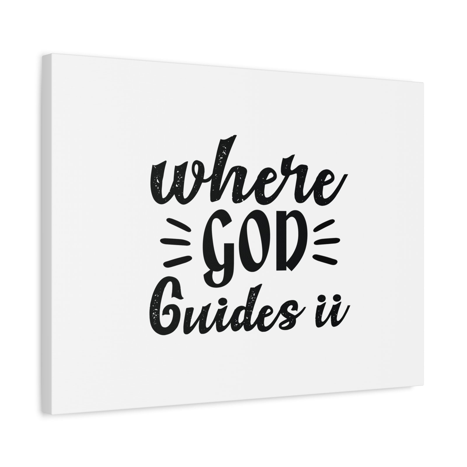 Scripture Canvas Where God Guides It Psalm 119:105 Christian Wall Art Bible Verse Print Ready to Hang-Express Your Love Gifts