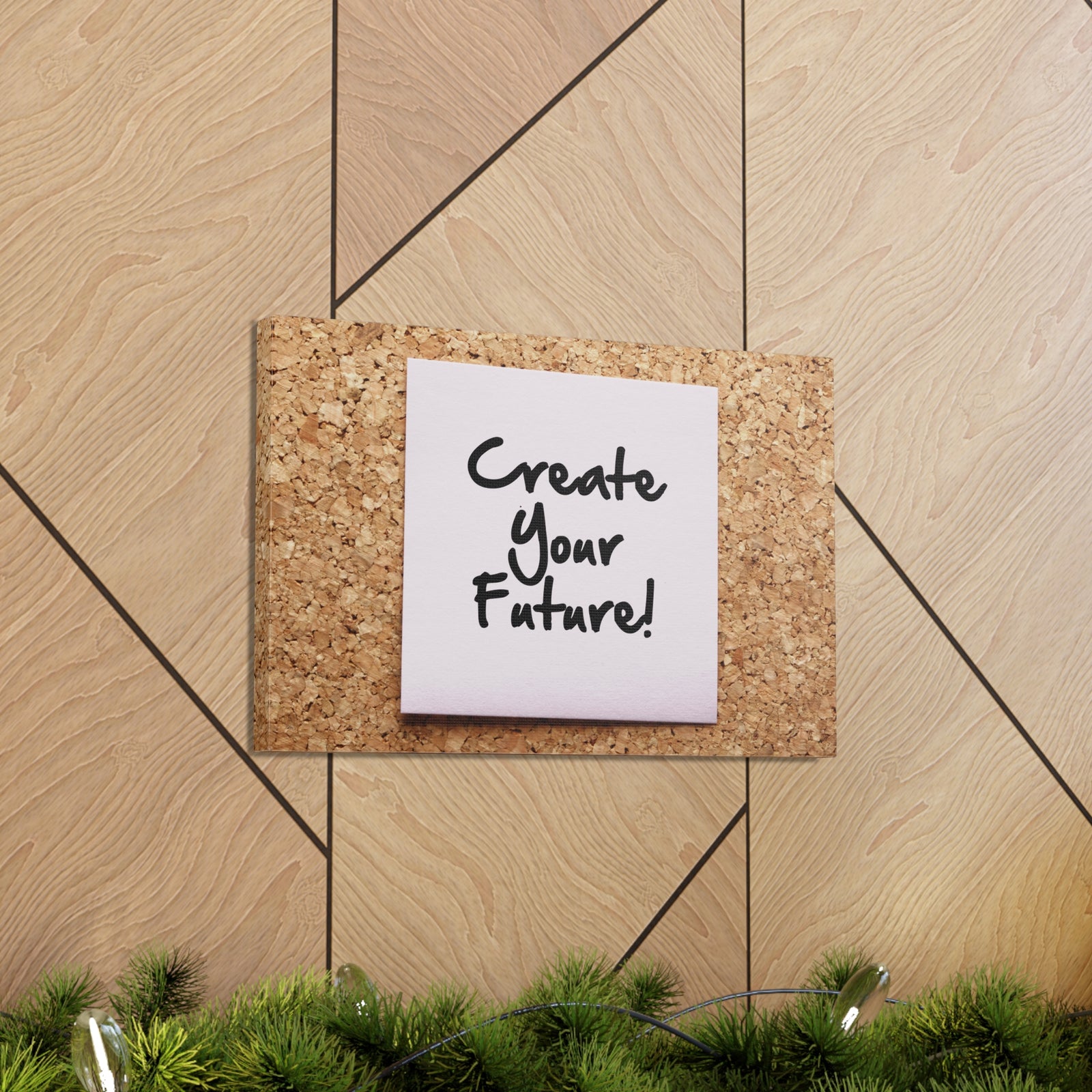 Inspirational Quote Canvas Create Your Future Motivational Print Ready to Hang Artwork-Express Your Love Gifts