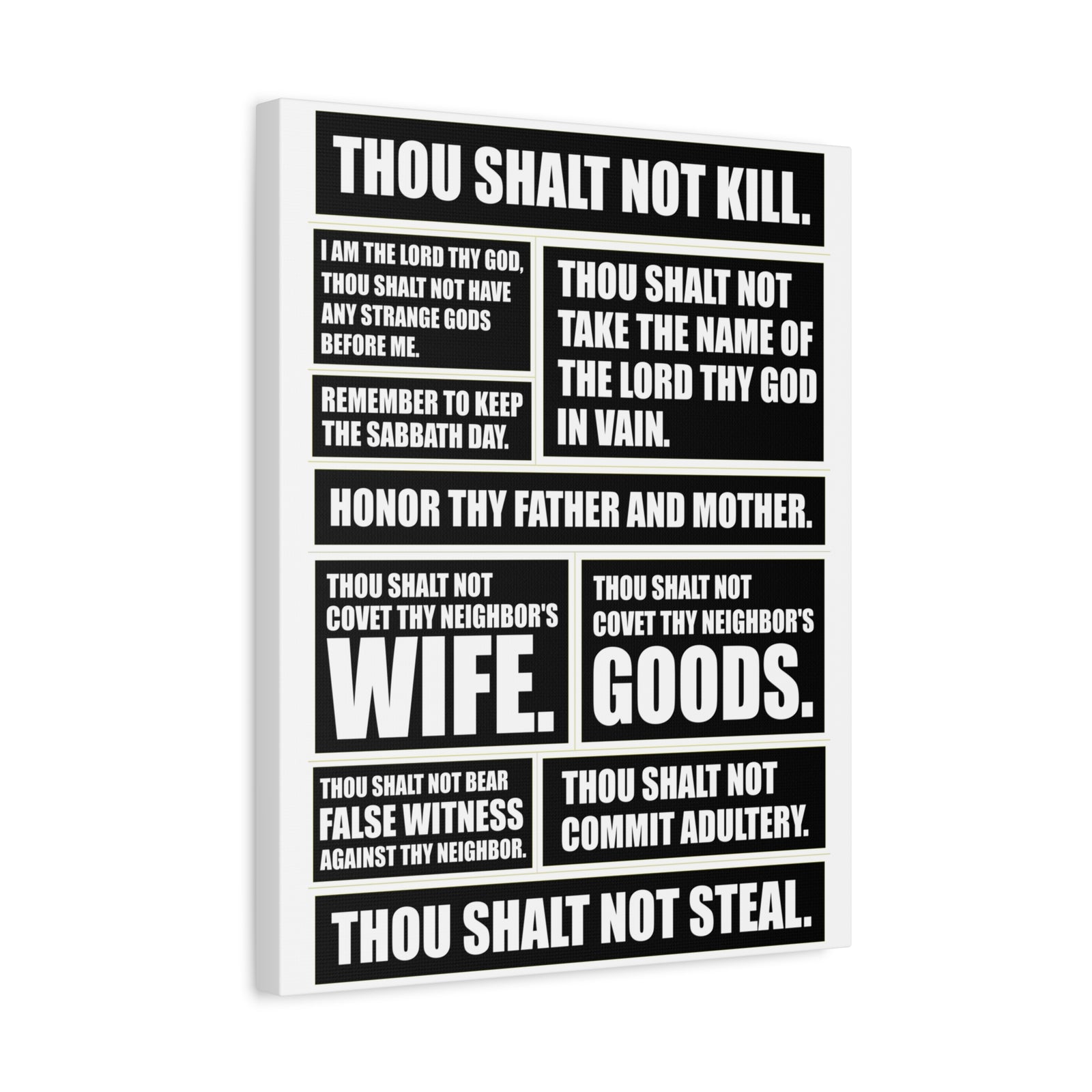 Scripture Walls The Ten Commandments Deuteronomy 4:13 Christian Wall Art Print Ready to Hang-Express Your Love Gifts