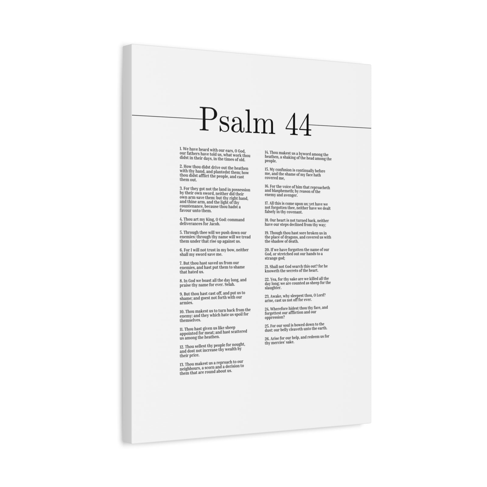 Scripture Canvas The Secrets Of The Heart Psalm 44 Christian Wall Art Bible Verse Print Ready to Hang-Express Your Love Gifts