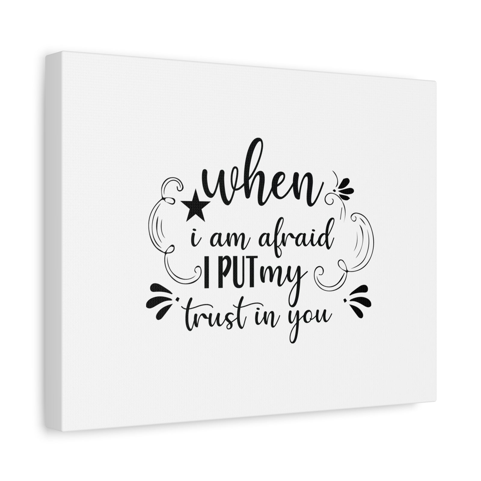 Scripture Canvas I Put My Trust In You Psalm 56:3 Christian Wall Art Bible Verse Print Ready to Hang-Express Your Love Gifts