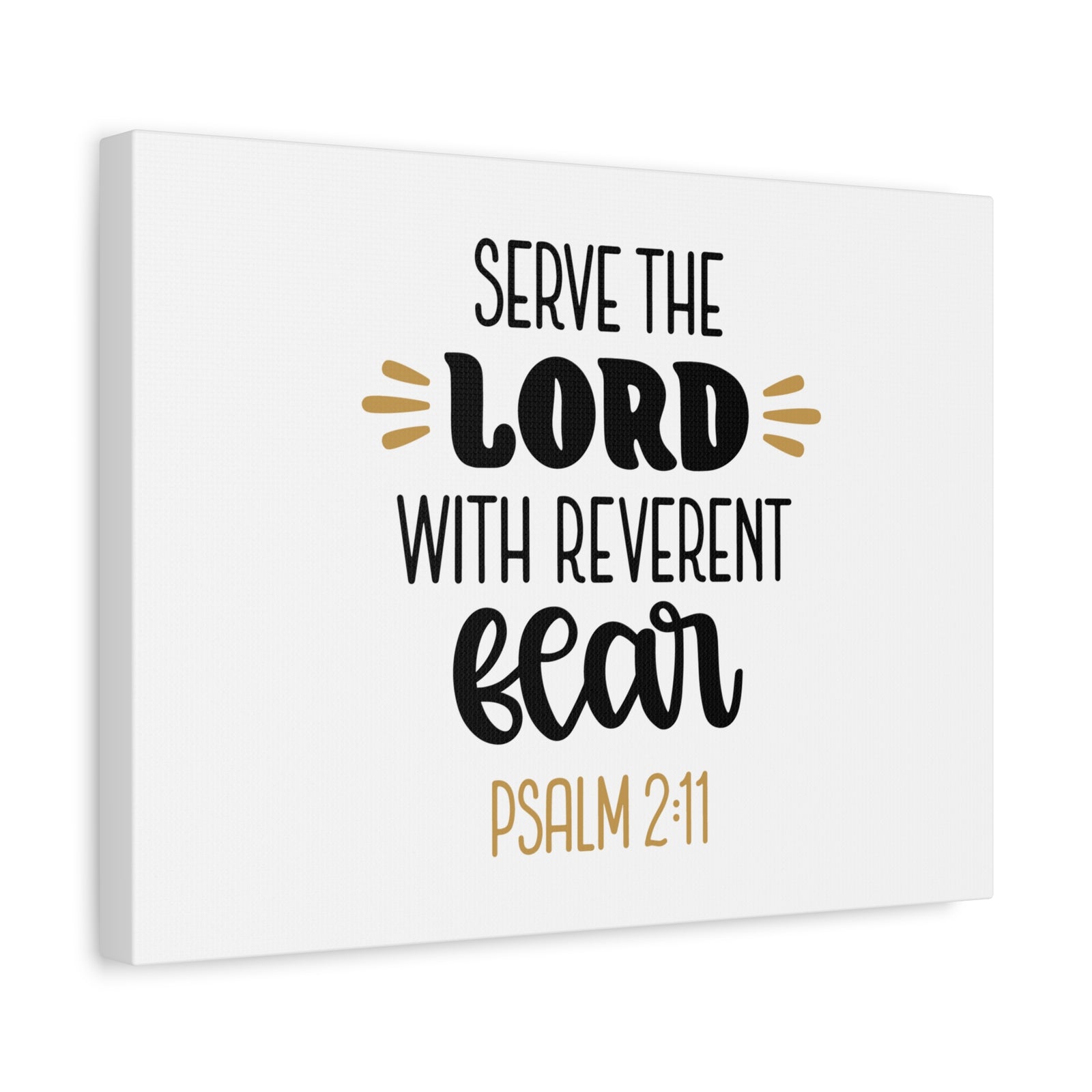 Scripture Canvas Serve The Lord Psalm 2:11 Christian Wall Art Bible Verse Print Ready to Hang-Express Your Love Gifts