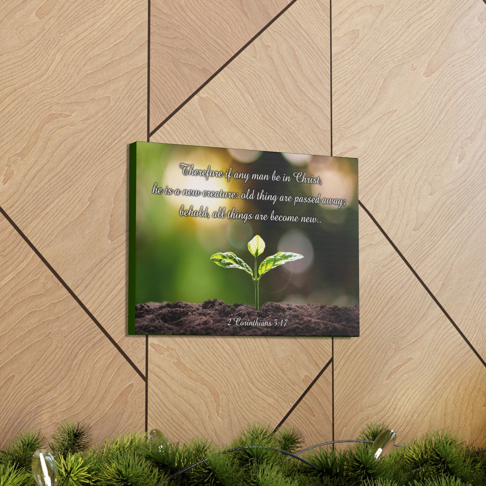 Scripture Walls Men Be in Christ 2 Corinthians 5:17 Christian Wall Art Print Ready to Hang Unframed-Express Your Love Gifts