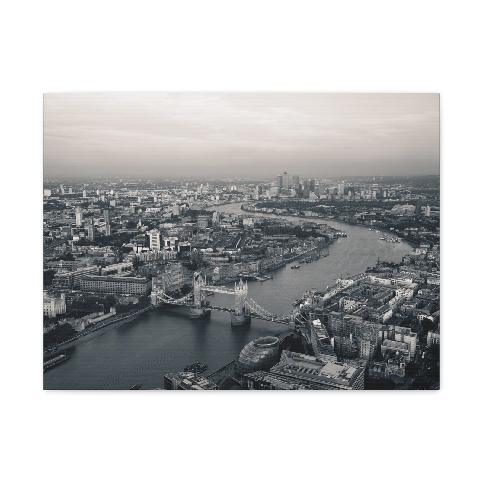 London Black And White Skyline Canvas Artwork High-Quality Breathtaking Stunning Cityscape for Home Decor Ready to Hang-Express Your Love Gifts