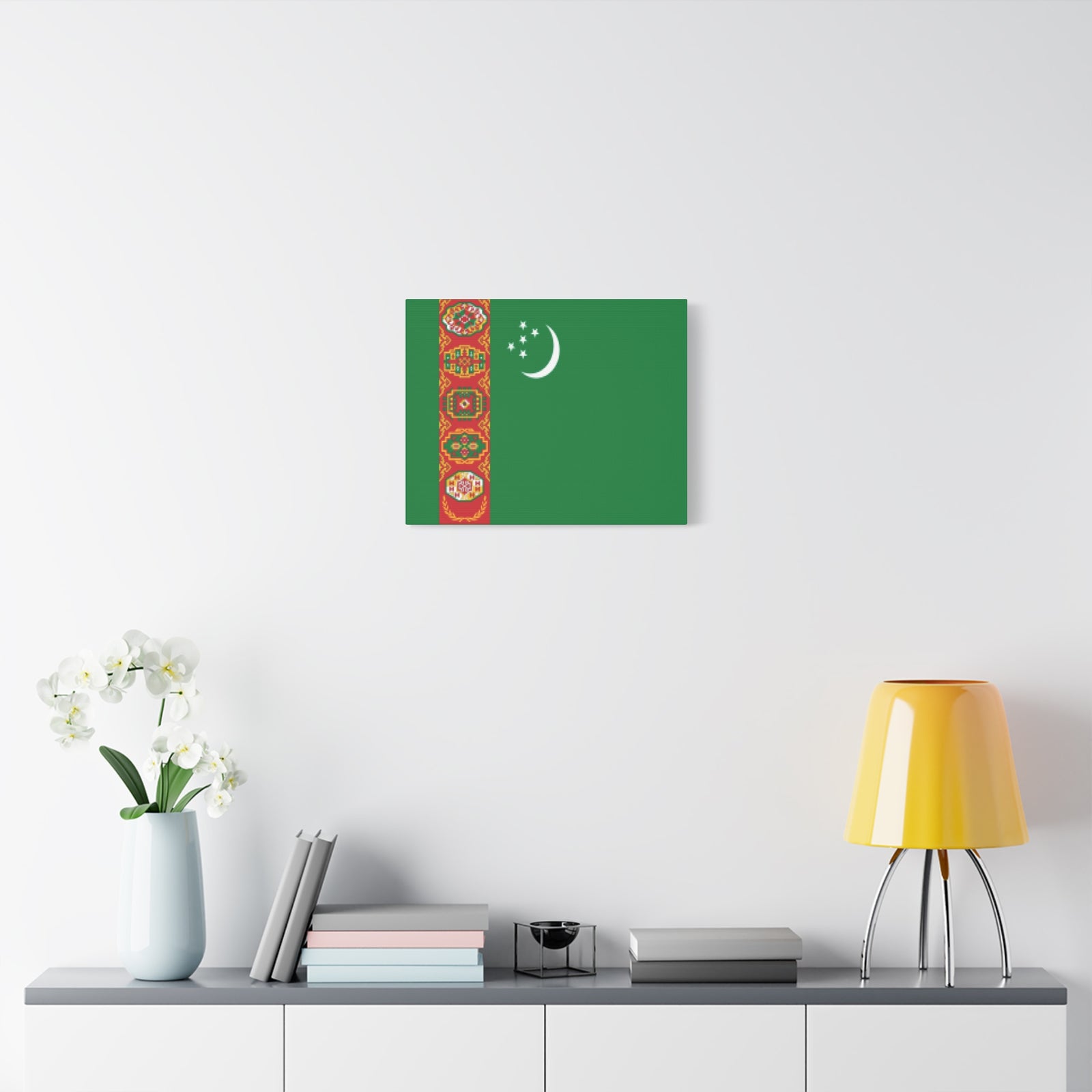 Turkmenistan Country Flag Canvas Vibrant Wall Art Unframed Home Decor-Express Your Love Gifts
