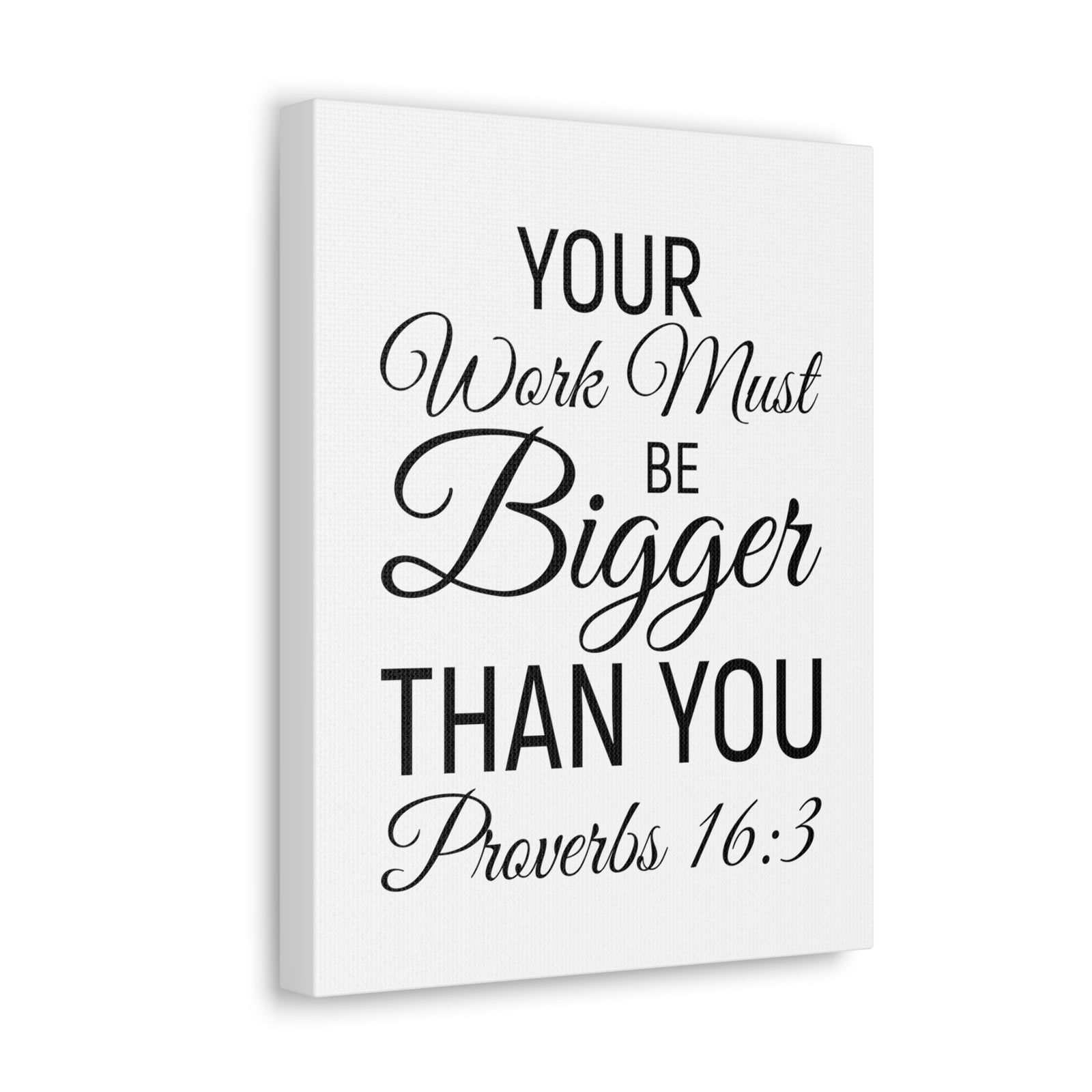 Scripture Walls Proverbs 16:3 Bigger Than You Bible Verse Canvas Christian Wall Art Ready to Hang Unframed-Express Your Love Gifts