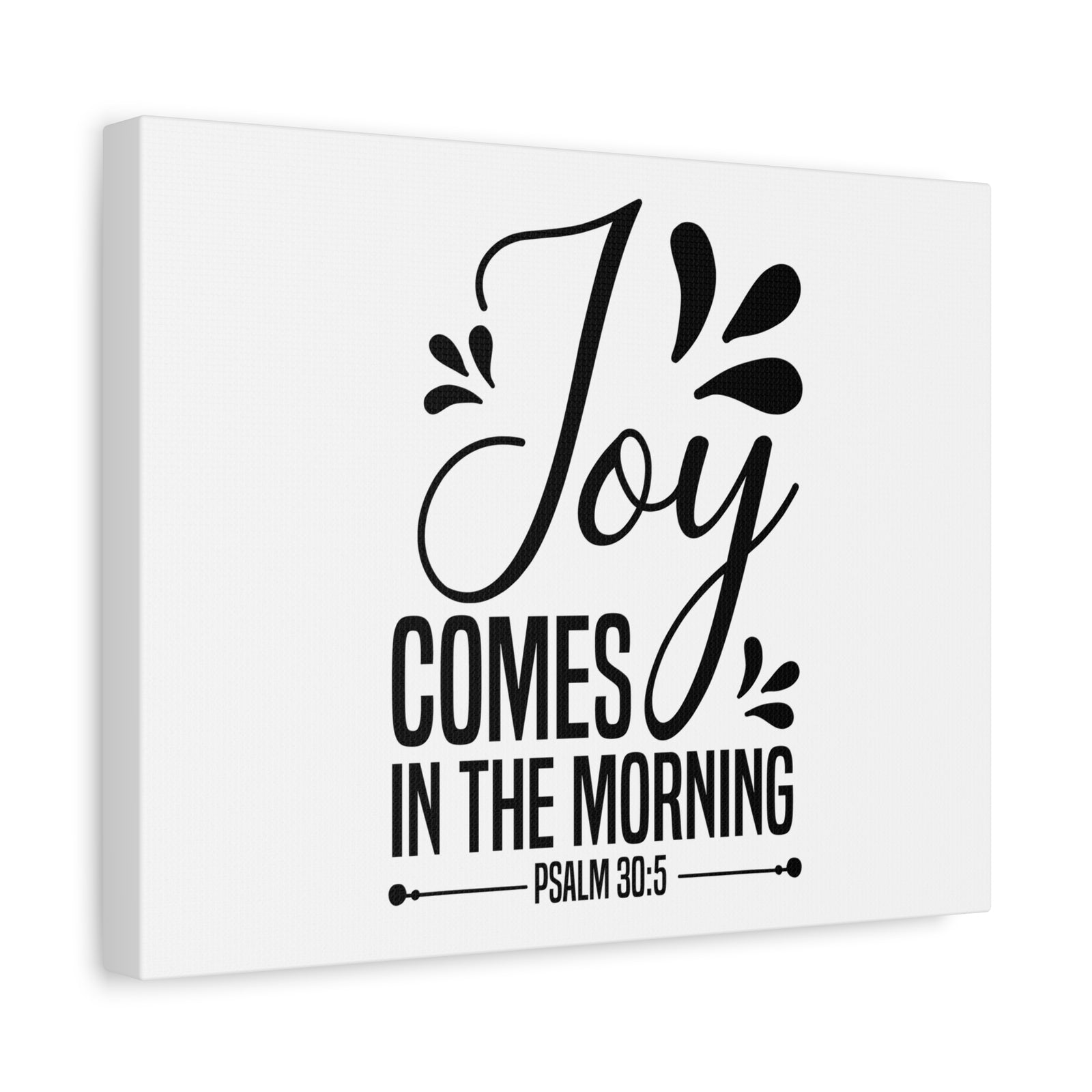 Scripture Canvas Joy Psalm 30:5 Christian Wall Art Bible Verse Print Ready to Hang-Express Your Love Gifts