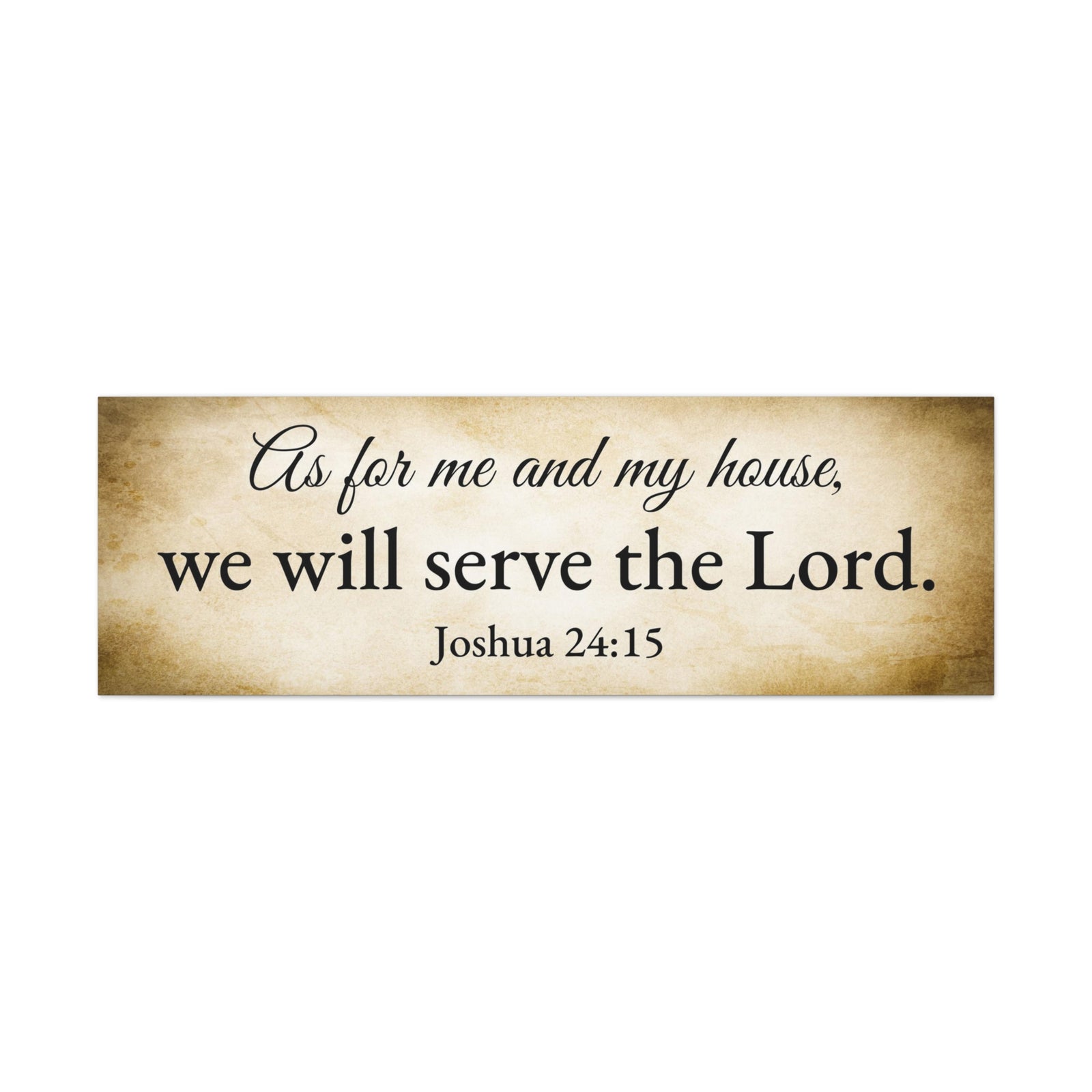 Scripture Walls Joshua 24:15 Gold Bible Verse Canvas Christian Wall Art Ready to Hang Unframed-Express Your Love Gifts