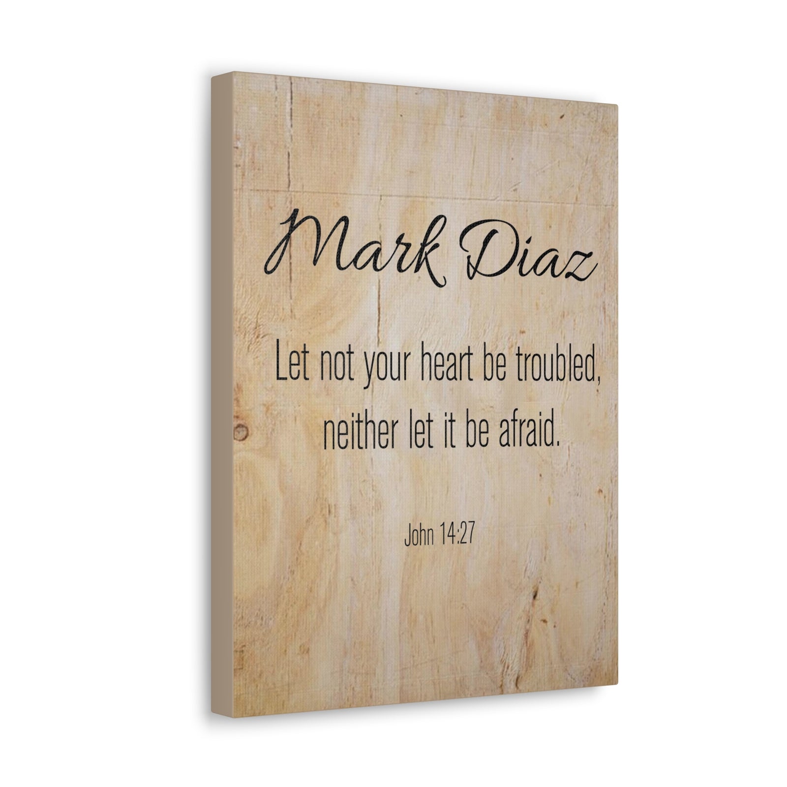 Scripture Walls Personalized No Fear No Trouble John 14:27 Bible Chapter Canvas Christian Wall Art Ready to Hang-Express Your Love Gifts