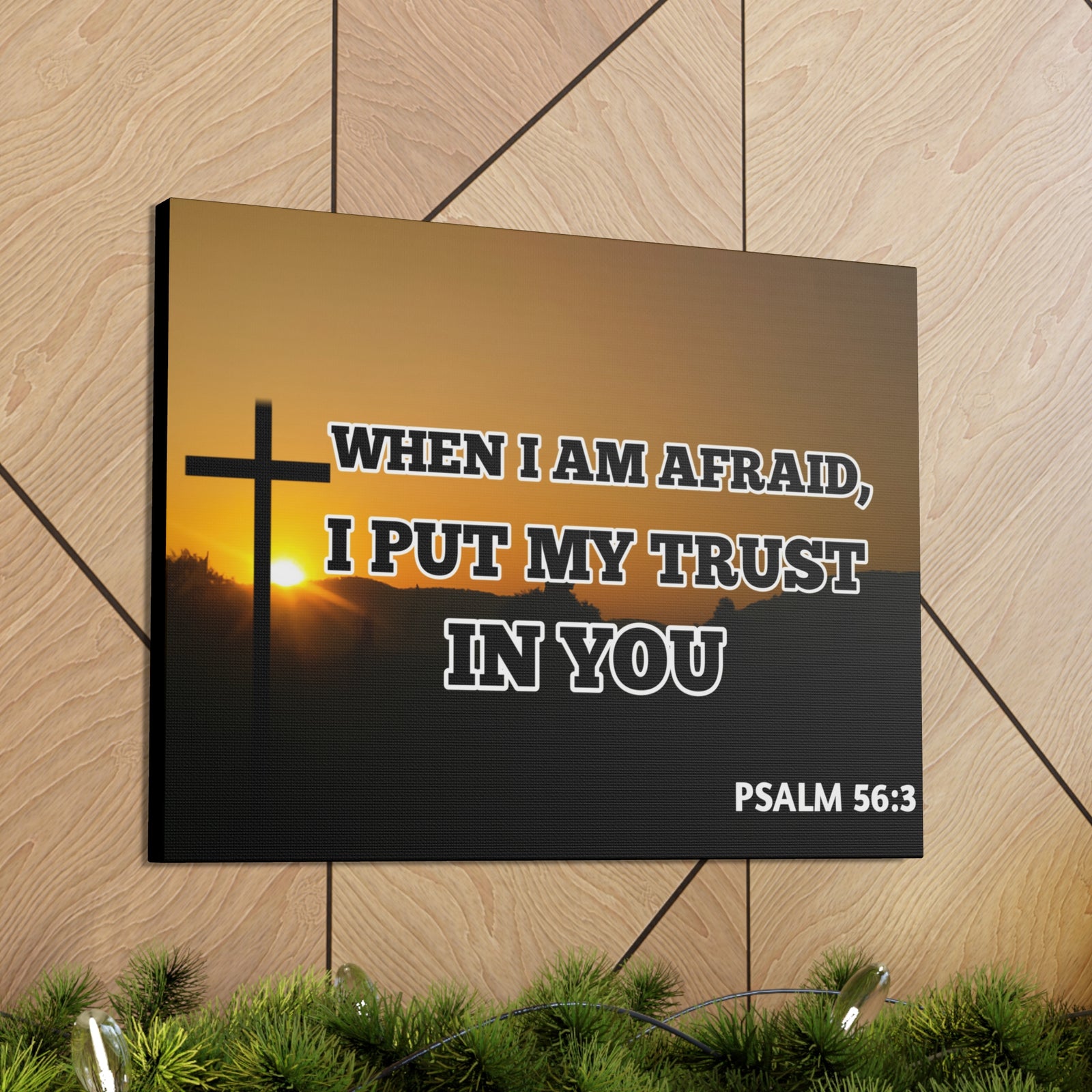 Scripture Walls My Trust In You Psalm 56:3 Bible Verse Canvas Christian Wall Art Ready to Hang-Express Your Love Gifts