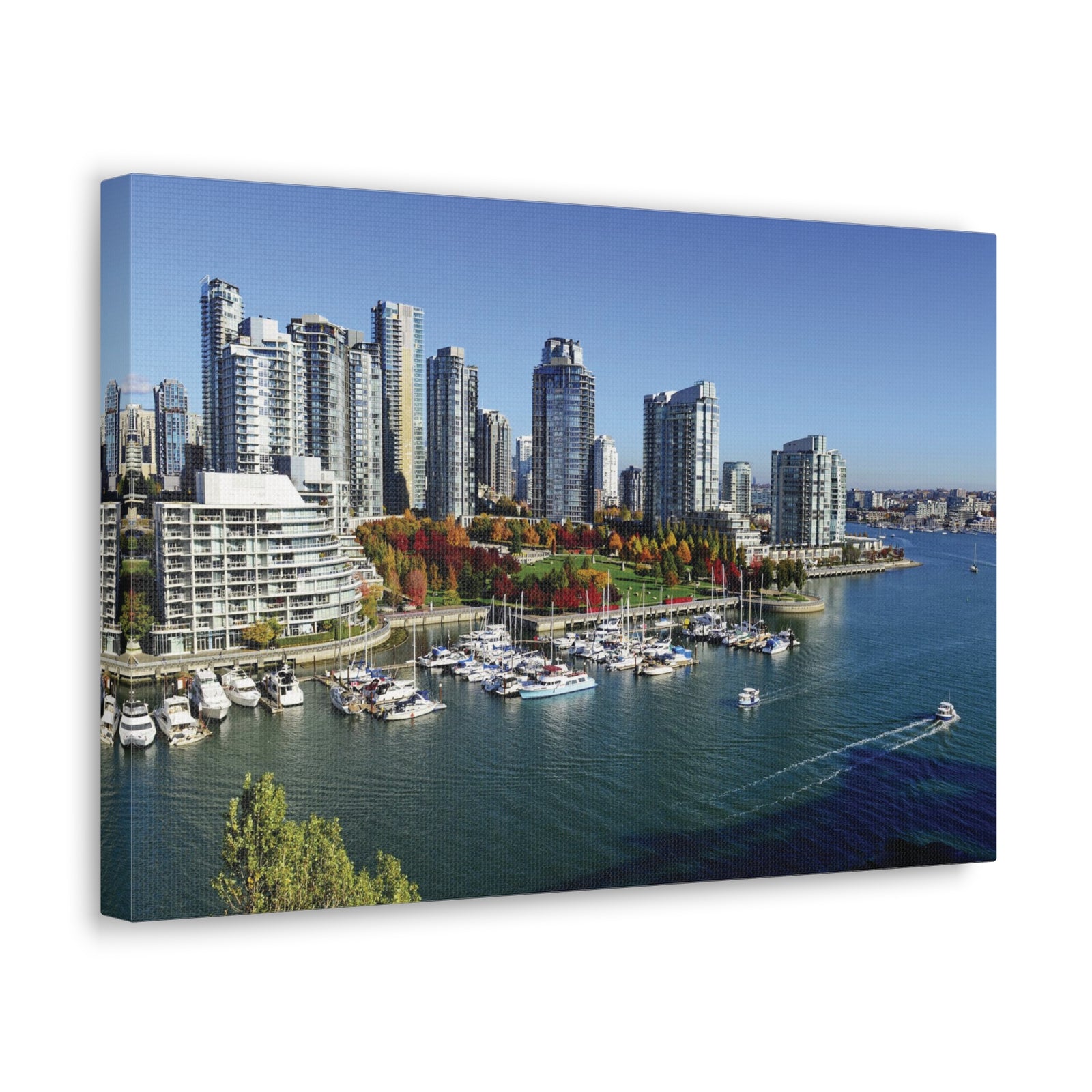 Vancouver Daytime Skyline Canvas Artwork High-Quality Breathtaking Stunning Cityscape for Home Decor Ready to Hang-Express Your Love Gifts