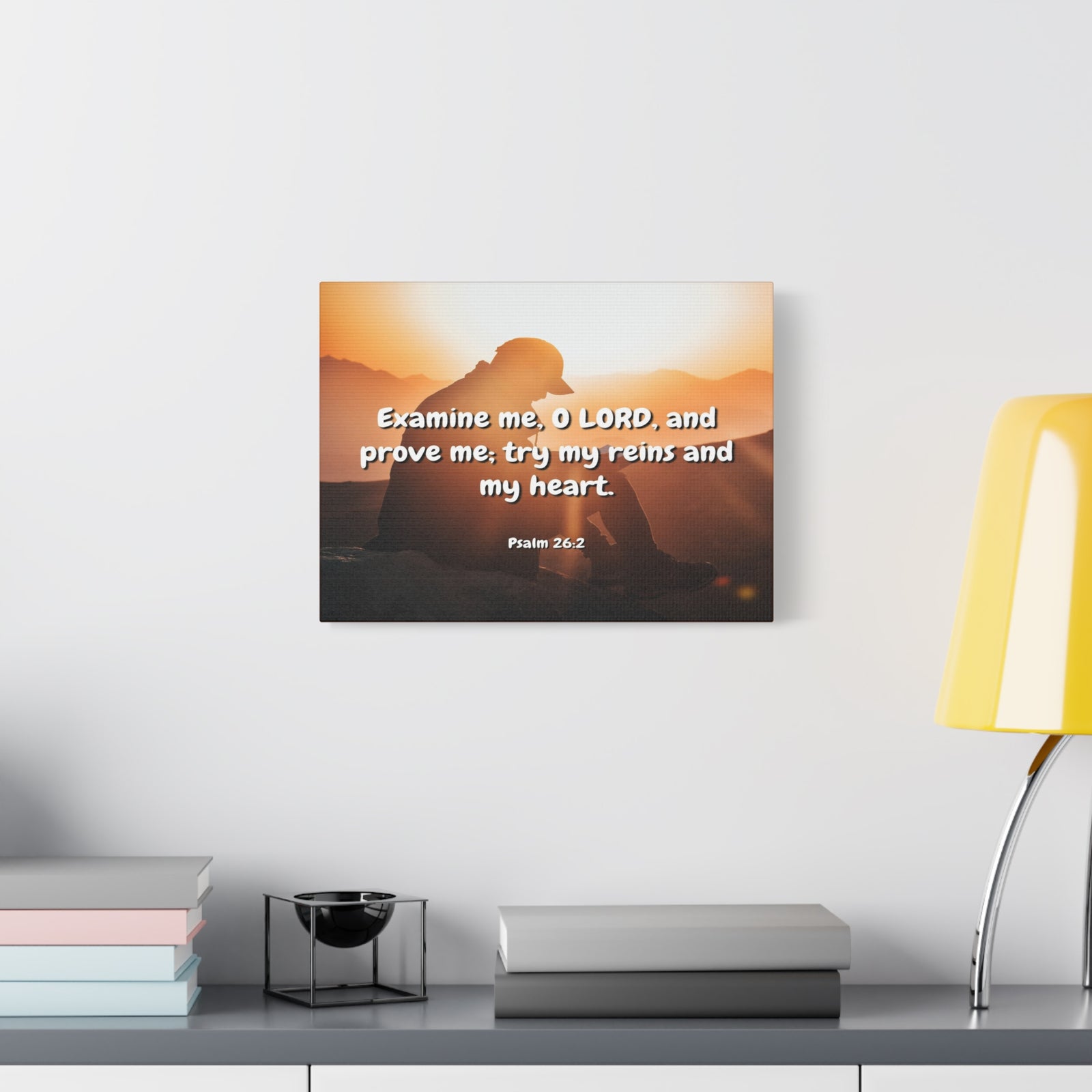 Scripture Canvas Prove Me Psalms 26:2 Christian Wall Art Bible Verse Print Ready to Hang-Express Your Love Gifts