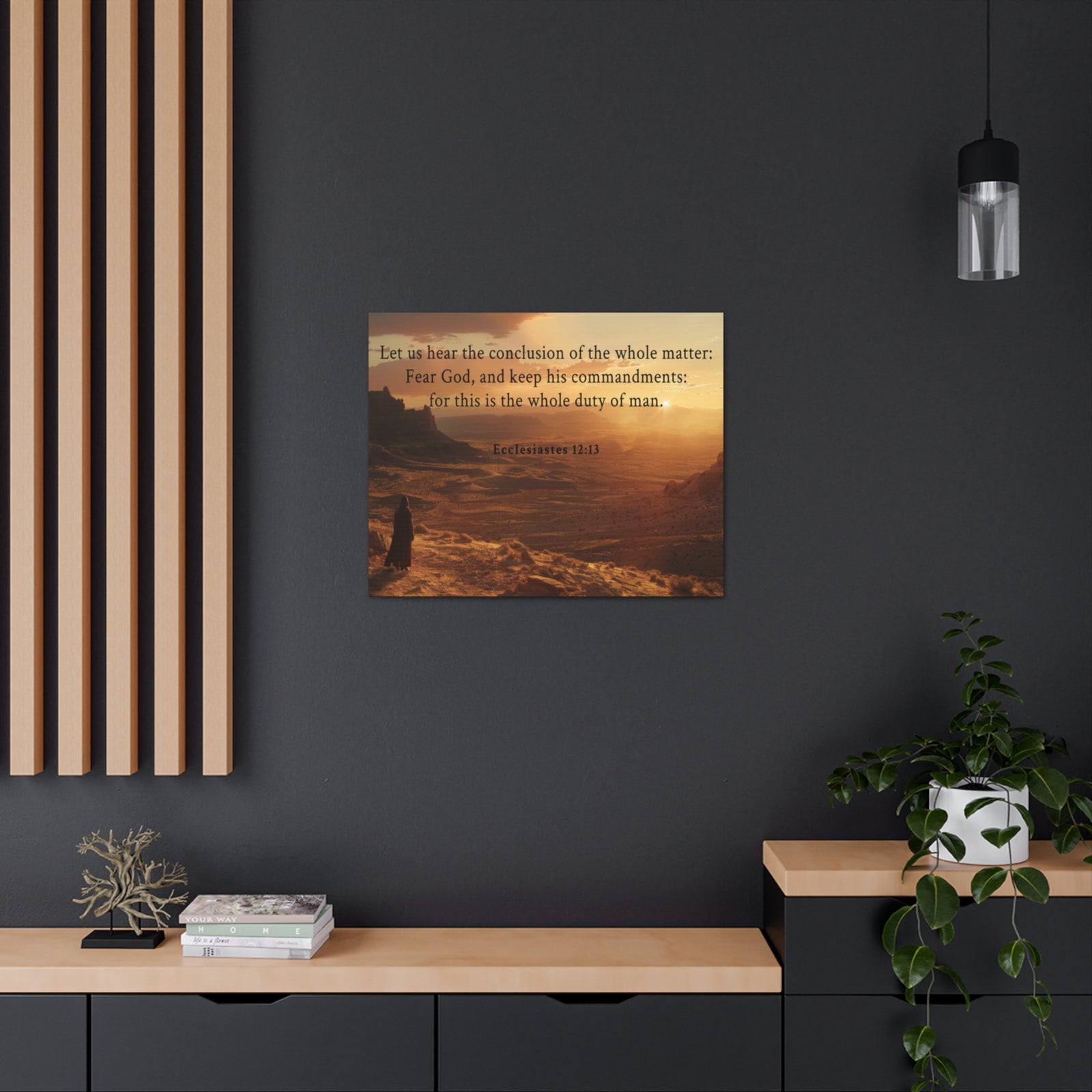 Scripture Walls Ecclesiastes 12:13 Bible Verse Canvas Christian Wall Art Ready to Hang Unframed-Express Your Love Gifts