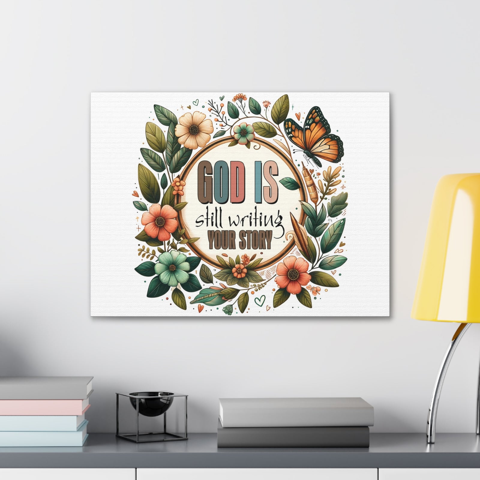 Scripture Walls God is Still Writing Bible Verse Canvas Christian Wall Art Ready to Hang Unframed-Express Your Love Gifts