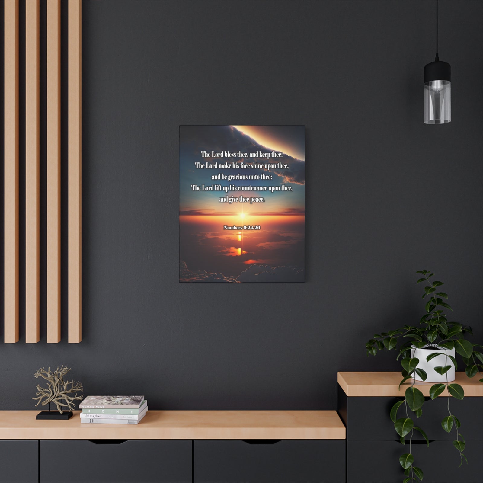 Scripture Walls Lord Bless Numbers 6:24-26 Christian Wall Art Print Ready to Hang Unframed-Express Your Love Gifts