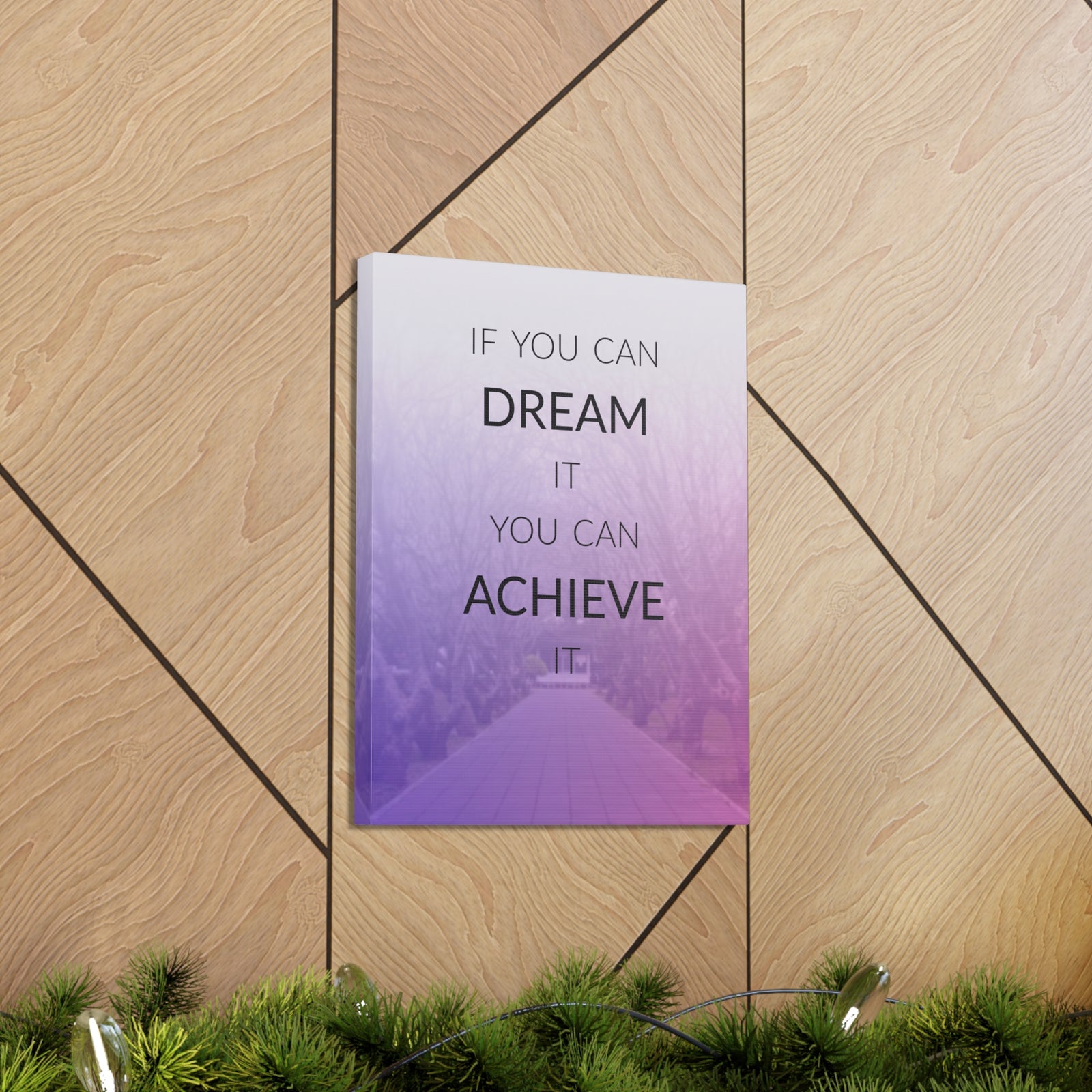 Inspirational Quote Canvas If You Can Dream Motivational Print Ready to Hang Artwork-Express Your Love Gifts