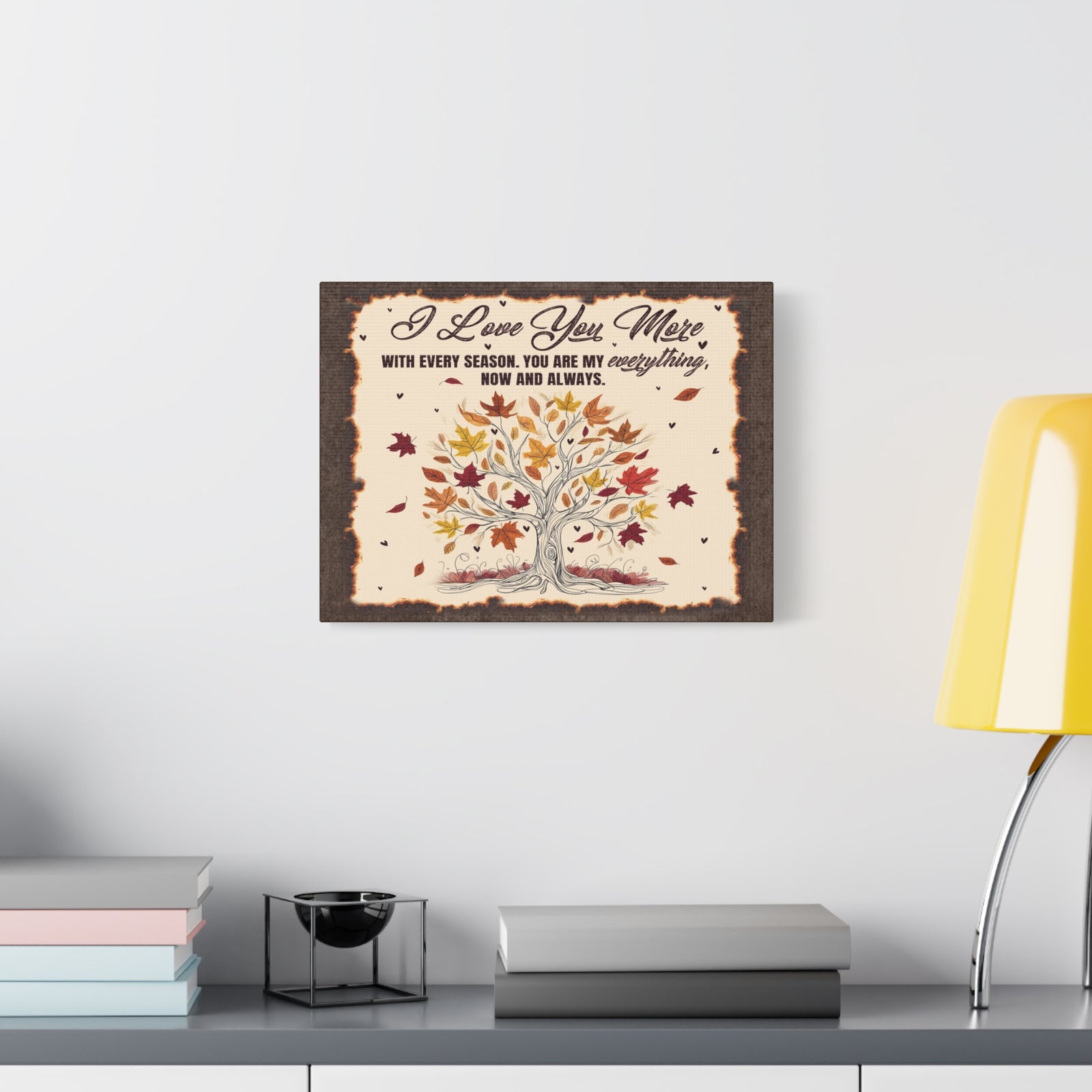 To My Wife I Love You More - Seasonal Tree of Love Canvas Wall Art - Heartfelt Gift for Every Season-Express Your Love Gifts
