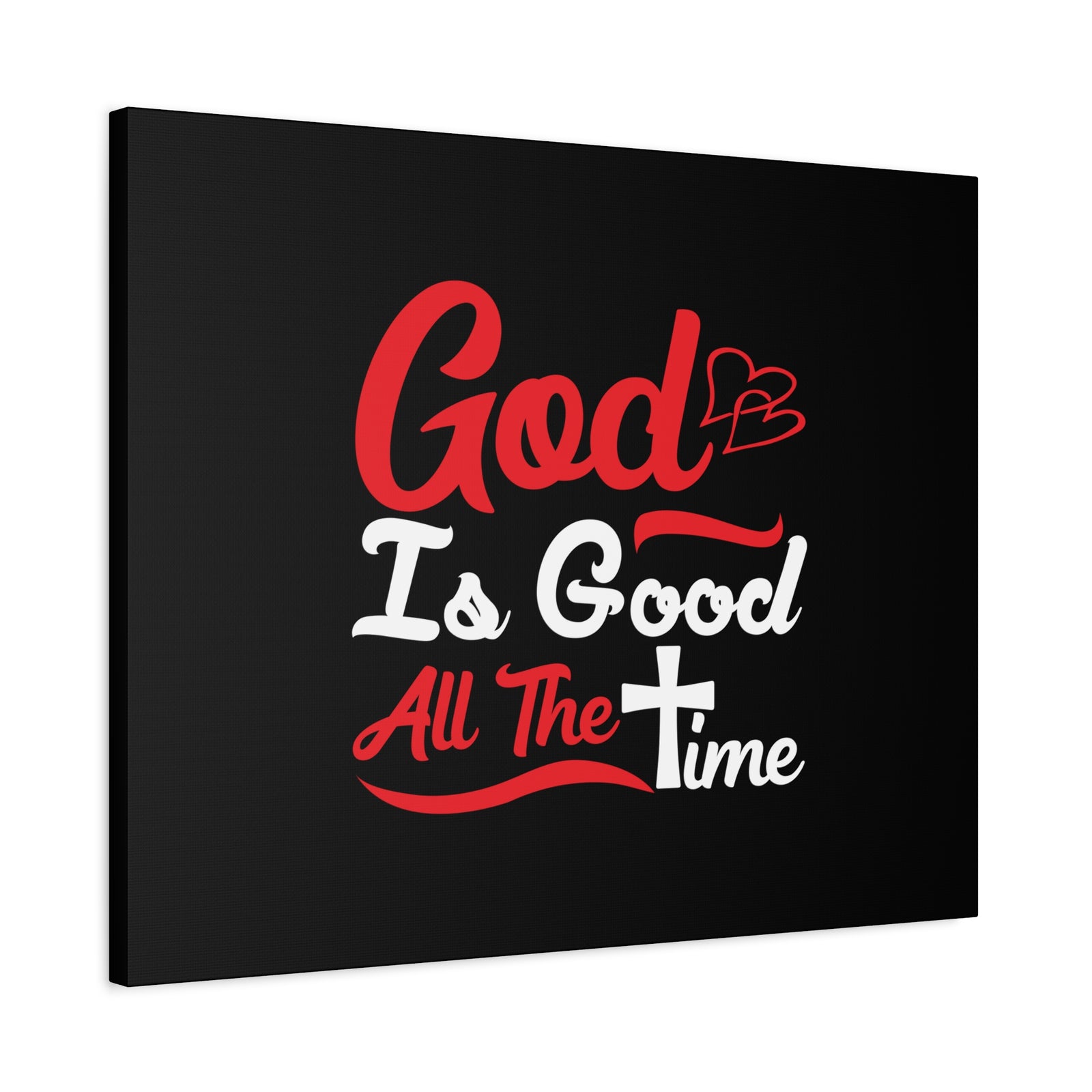 Scripture Canvas God Is Good All The Time Psalm 100:5 Christian Wall Art Bible Verse Print Ready to Hang-Express Your Love Gifts