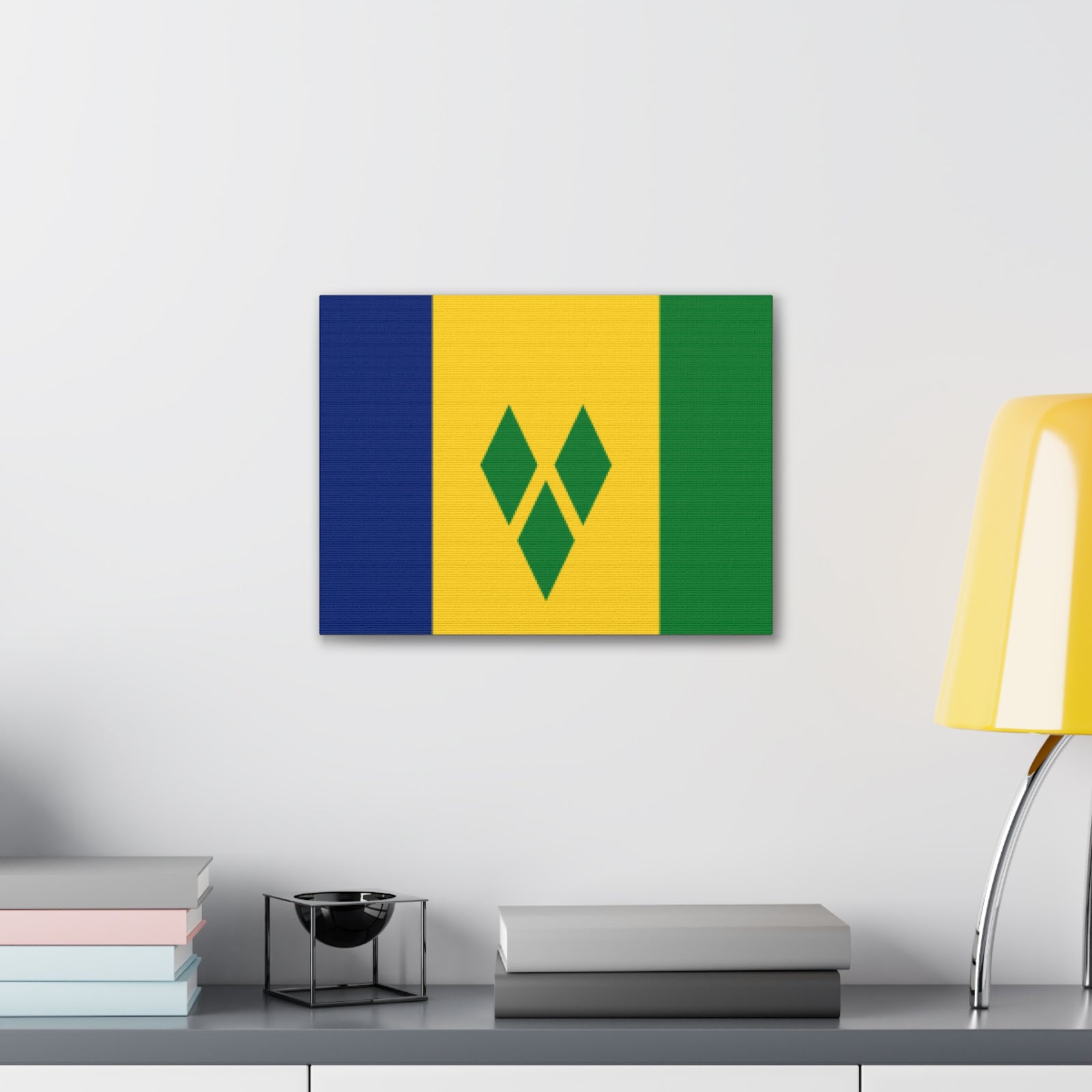 Saint Vincent and the Grenadines Country Flag Canvas Vibrant Wall Art Unframed Home Decor-Express Your Love Gifts