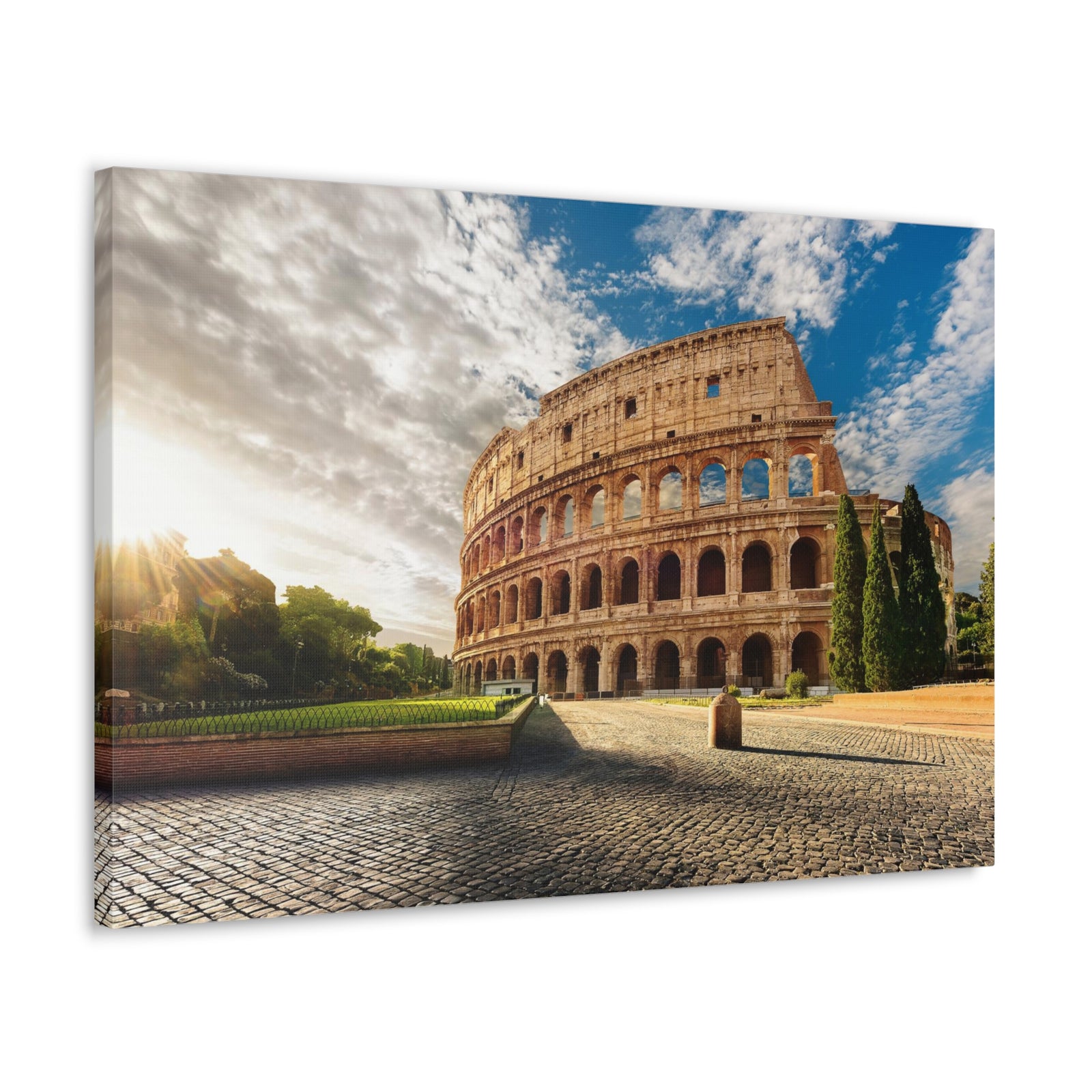 Italy Colosseum in Rome Modern Multicolor Scenic Nature Photography Canvas Home Office Decor Ready to Hang-Express Your Love Gifts