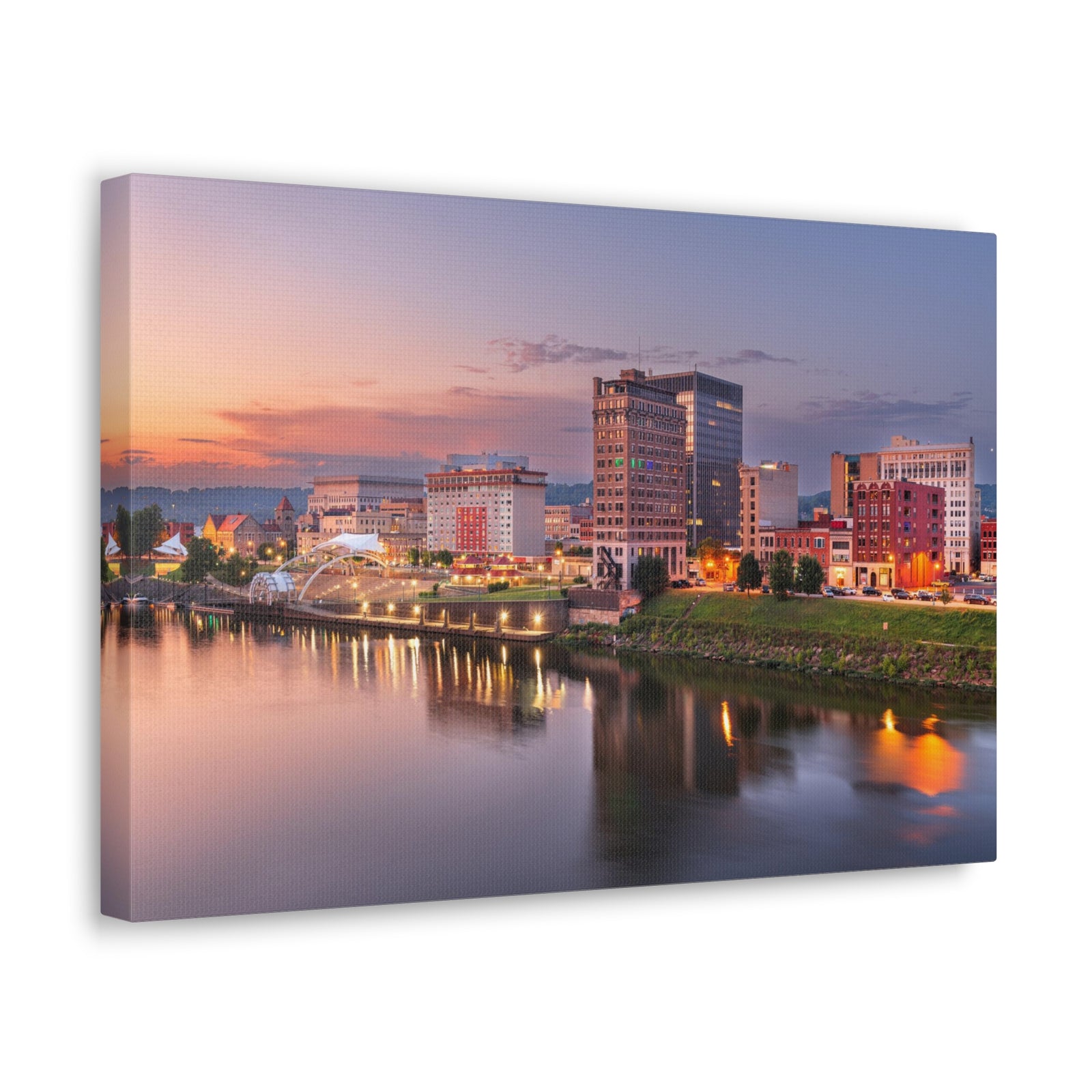 Charleston Night Skyline Canvas Artwork High-Quality Breathtaking Stunning Cityscape for Home Decor Ready to Hang-Express Your Love Gifts