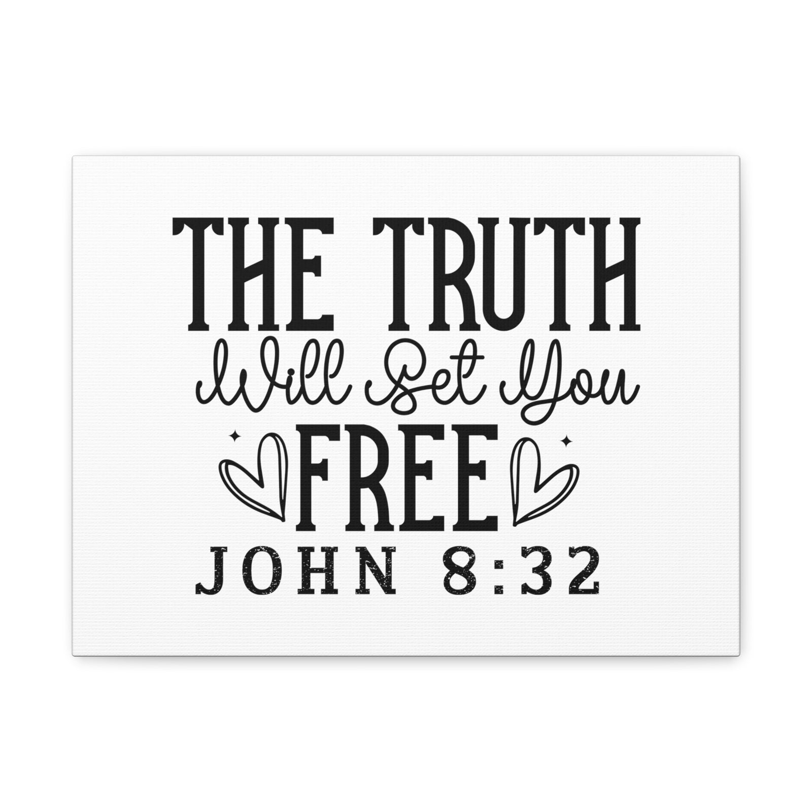 Scripture Walls John 8:32 The Truth Will Set You Free Bible Verse Canvas Christian Wall Art Ready to Hang Unframed-Express Your Love Gifts