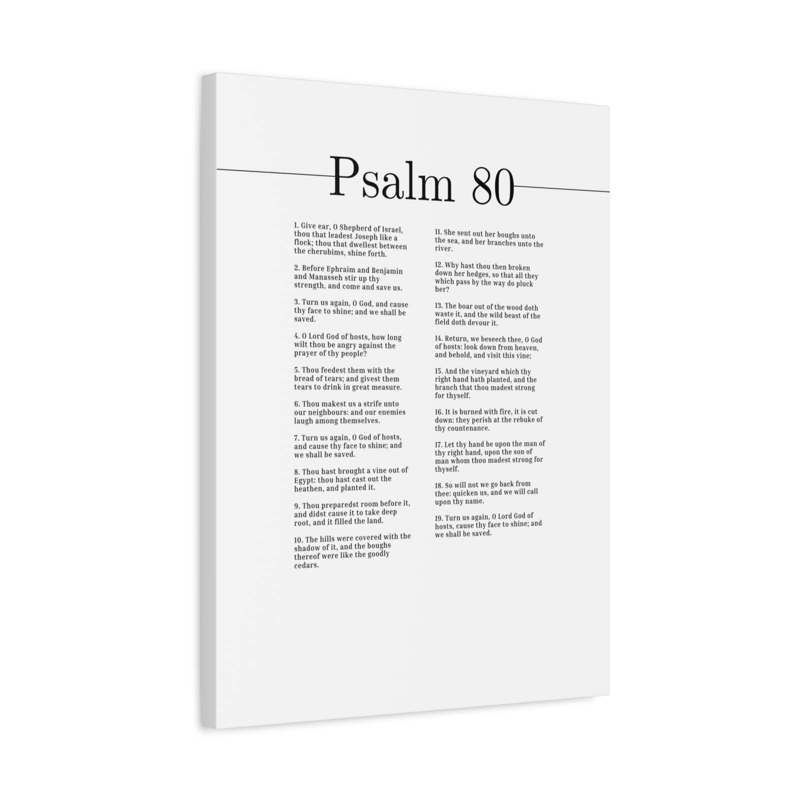 Scripture Canvas We Shall Be Saved Psalm 80 Christian Wall Art Bible Verse Print Ready to Hang-Express Your Love Gifts